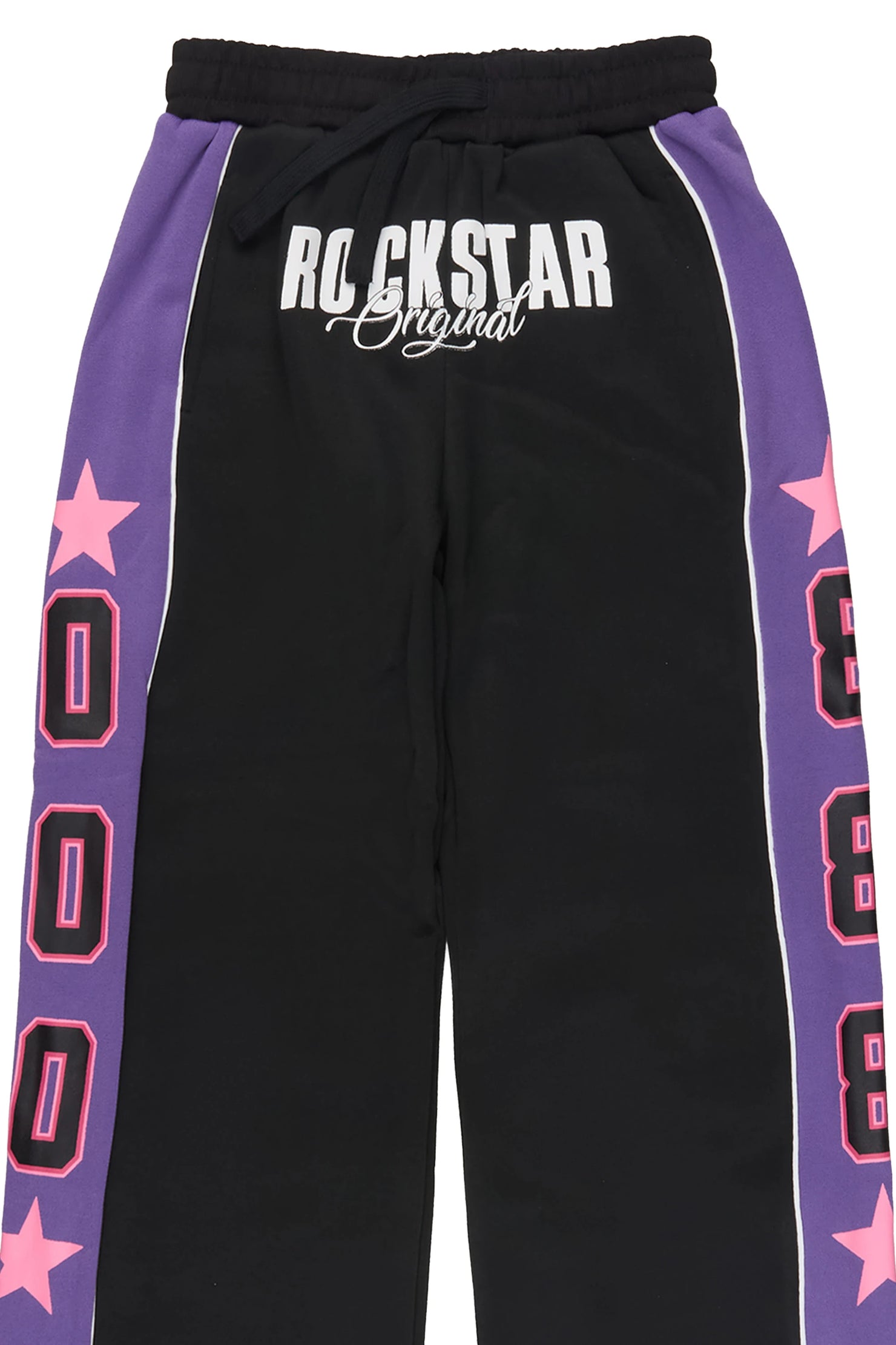 Girls Airelle Black/Purple Baggy Track Pant