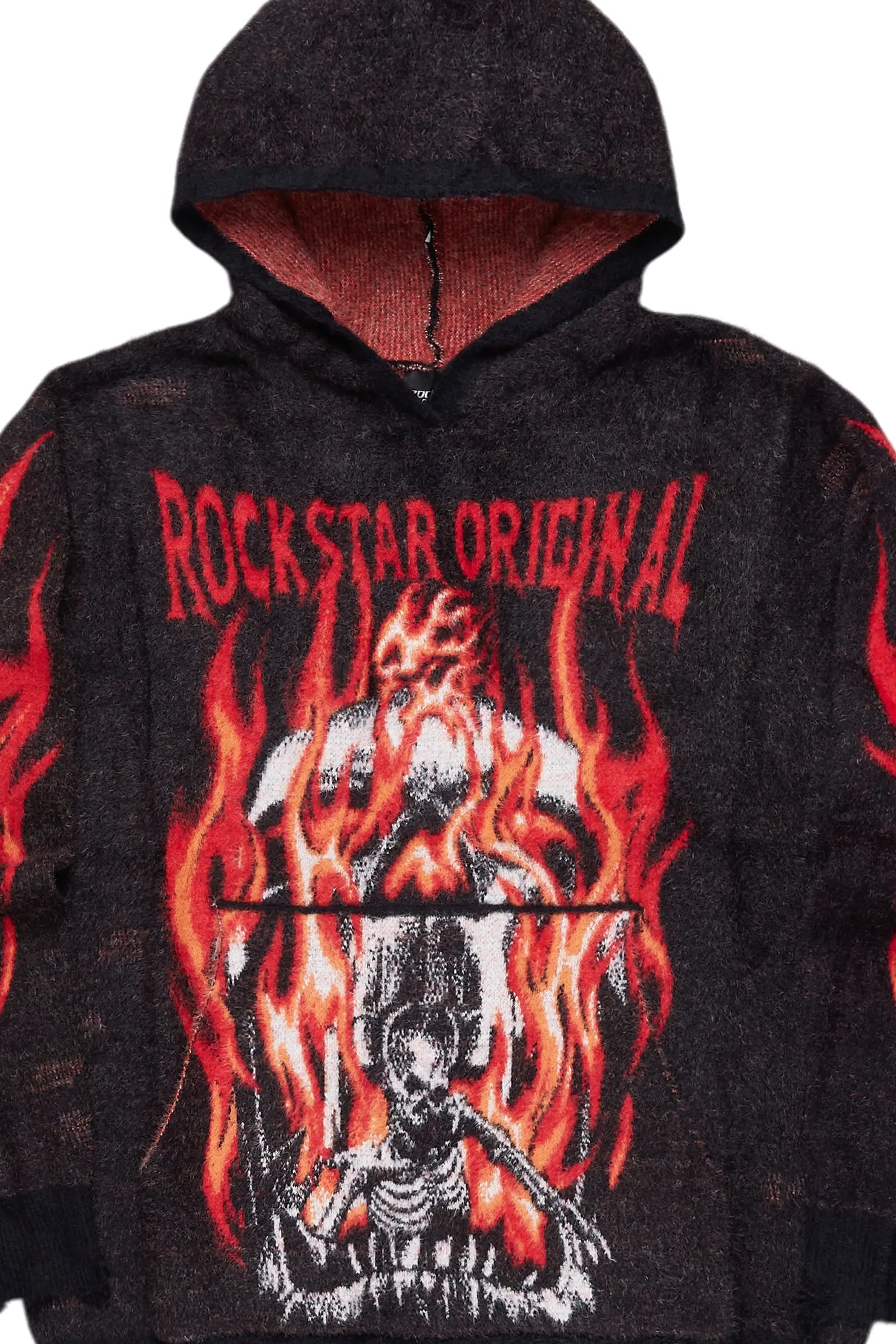 Fuka Black Knit Hoodie