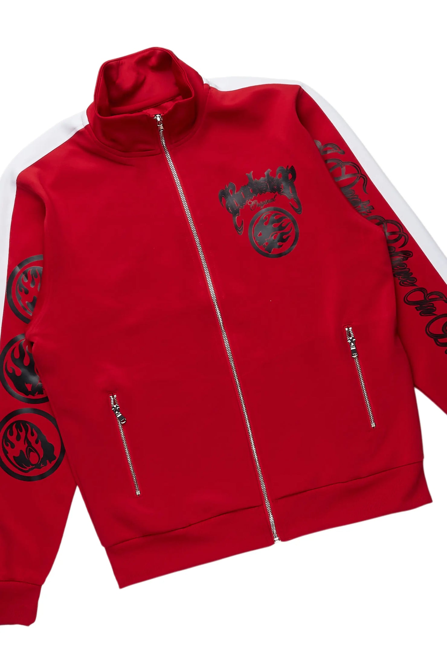 Yarden Red Tricot Super Stacked Flare Track Set