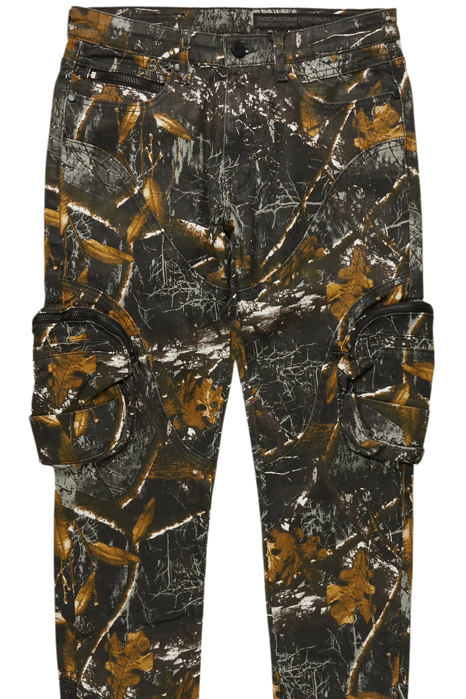 Slvion Black Tree Camo Skinny Fit Jean