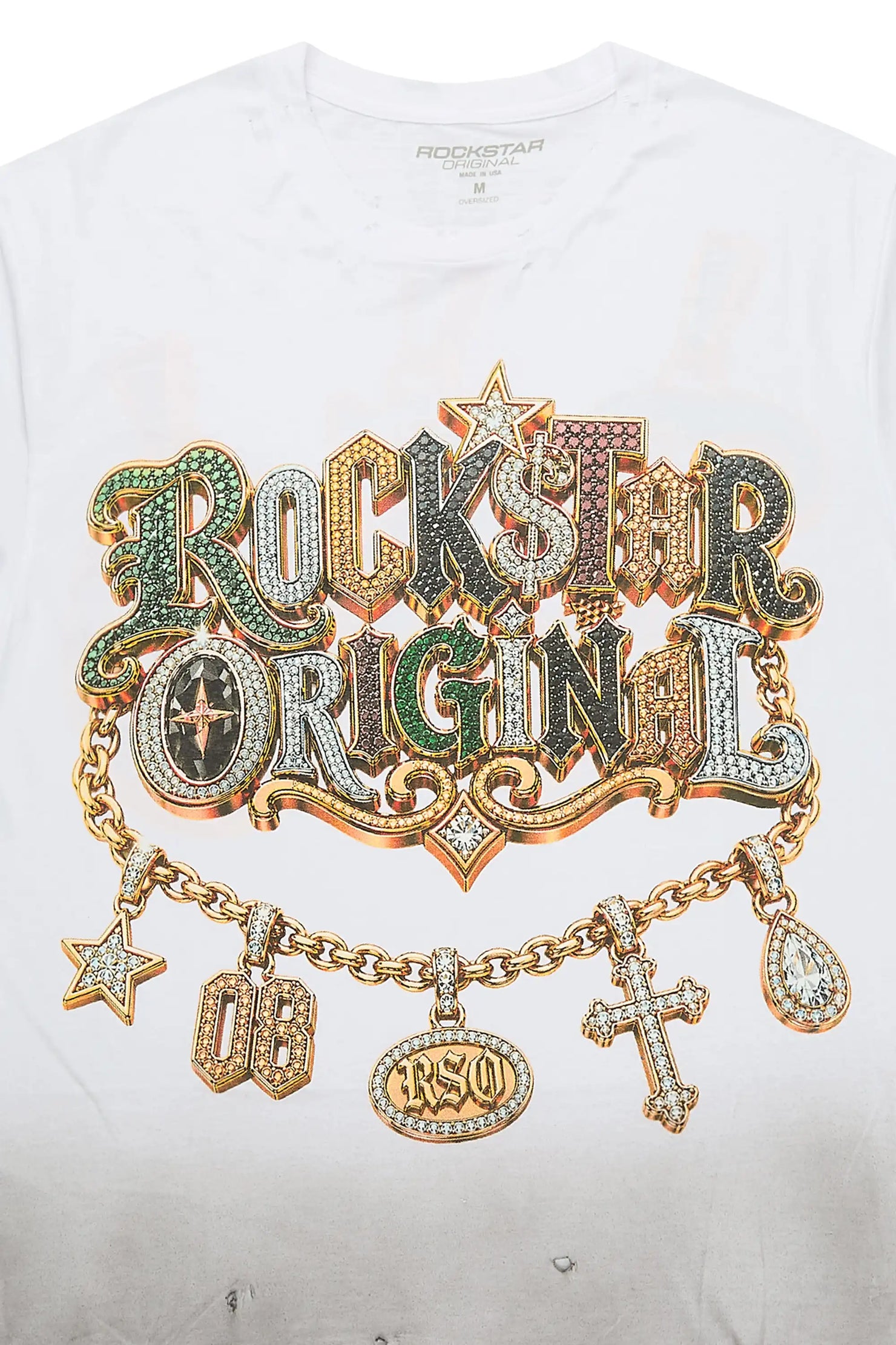 Pendant White Oversized Graphic T-Shirt