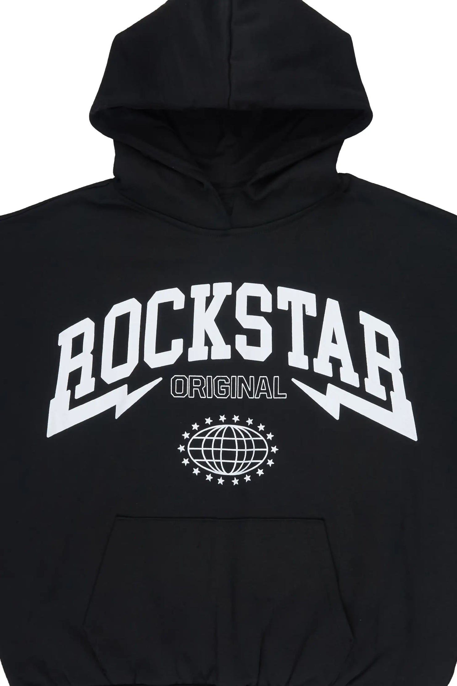 Stori Black/White Cut Sleeve Hoodie
