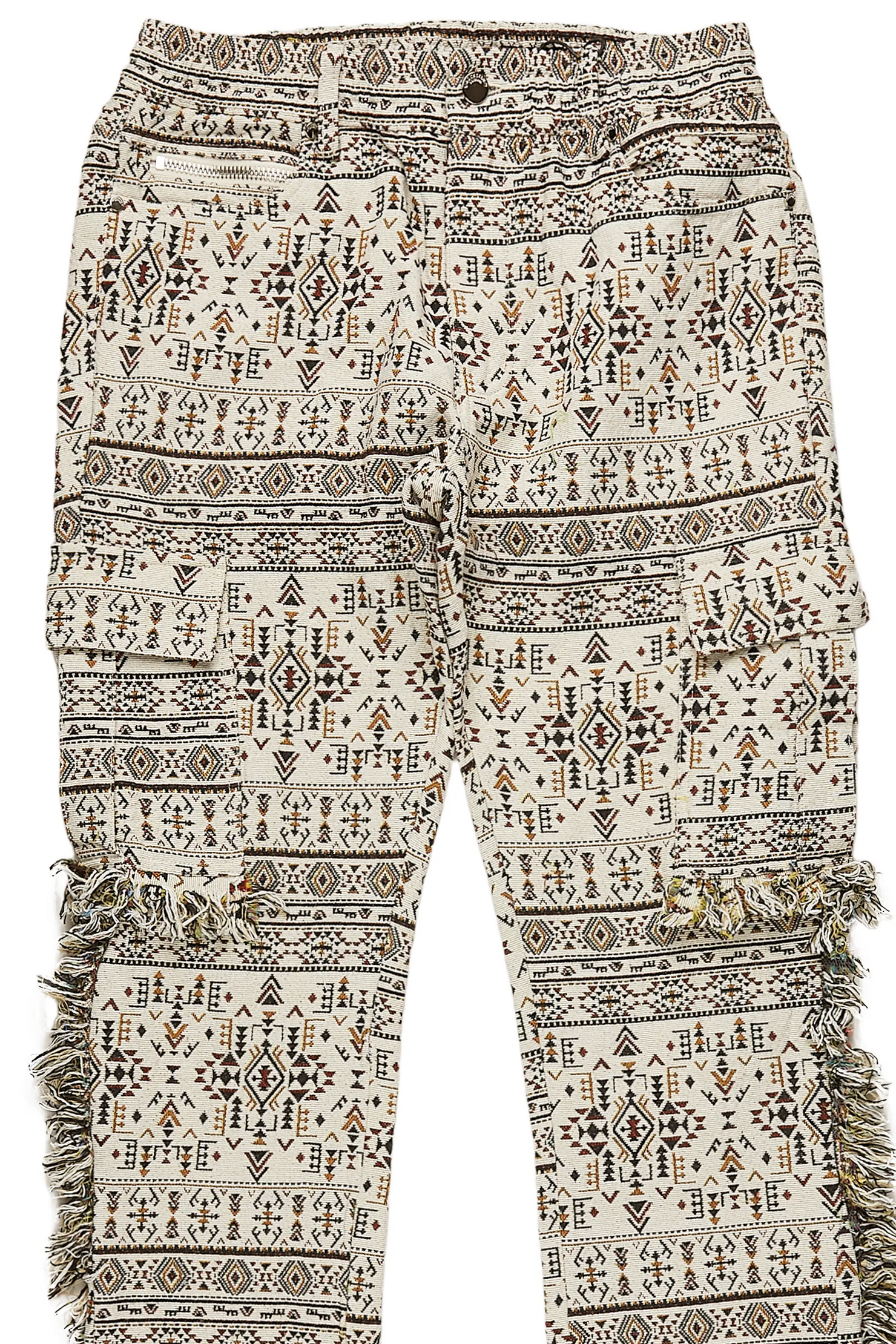 Ayami Beige Slim Tapestry Flare Jean