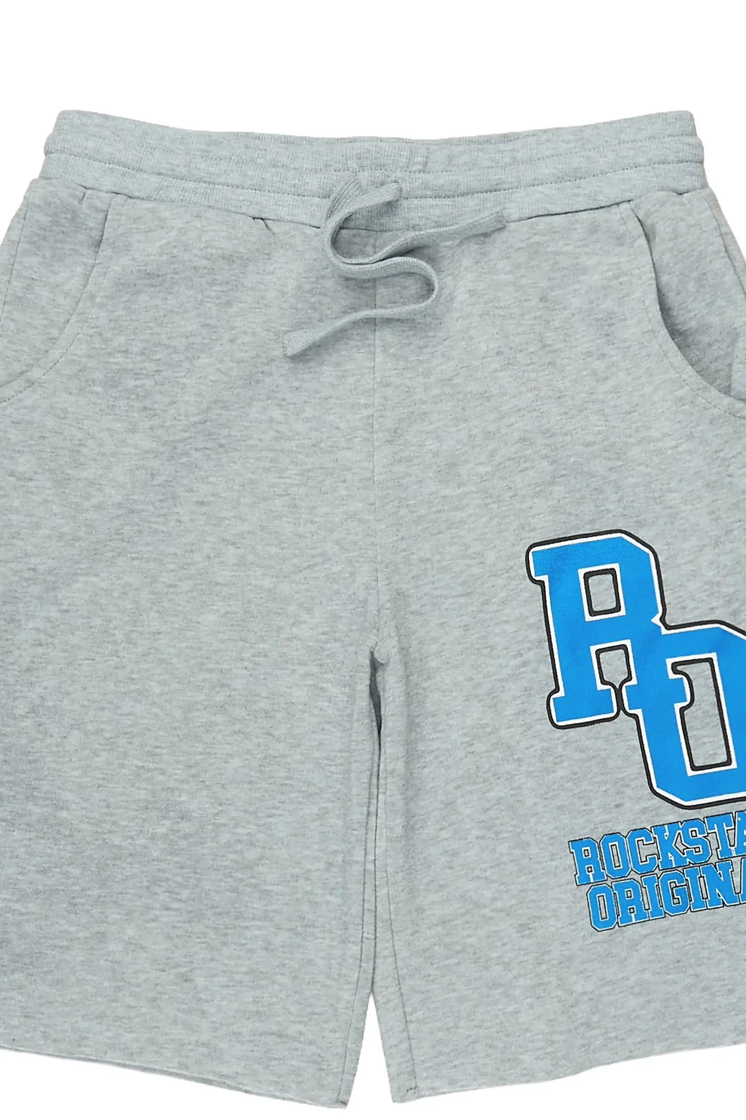 Boys Leslaw Heather Grey Fleece Short