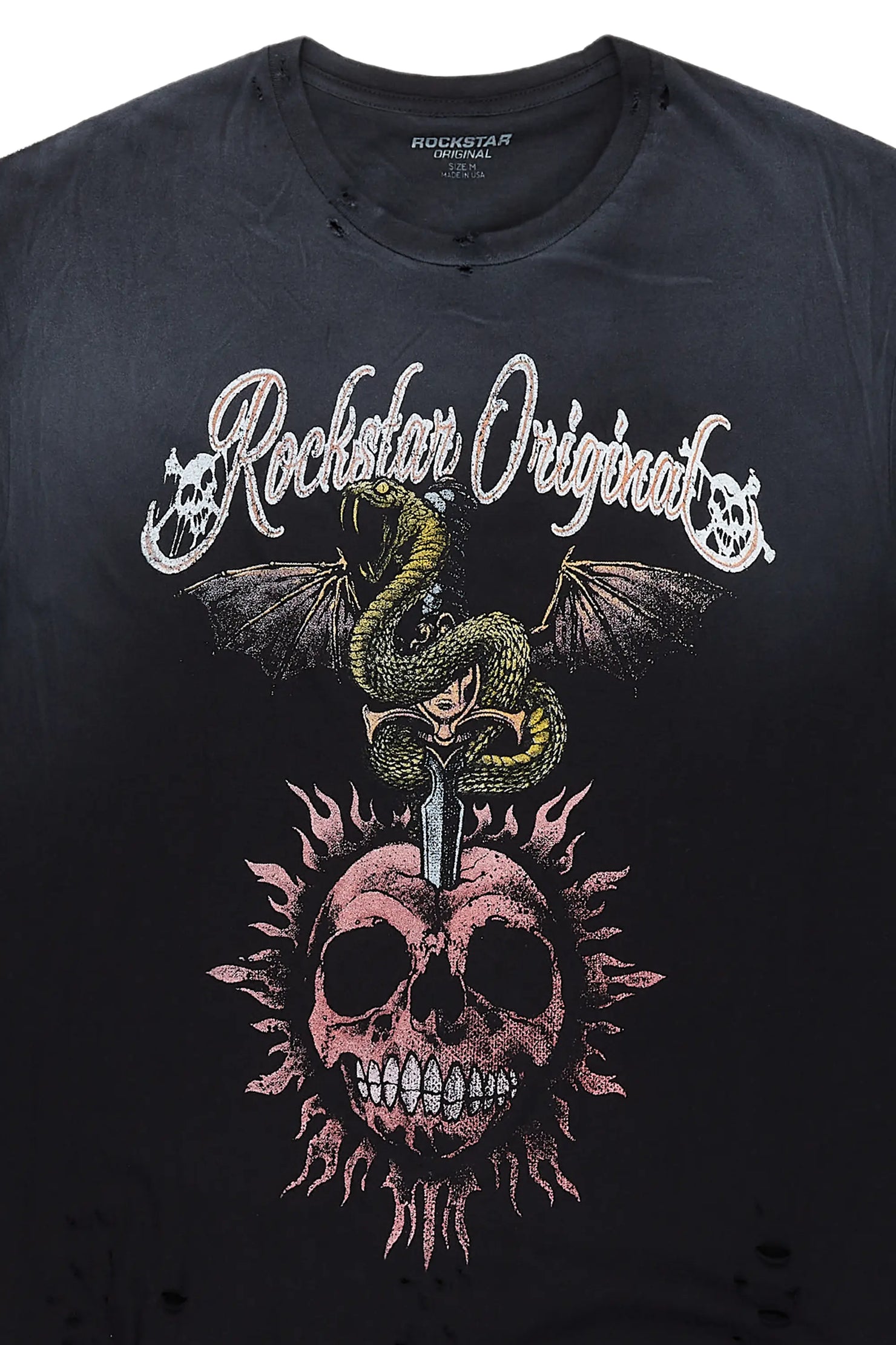 Banjo Black Graphic Oversized T-Shirt