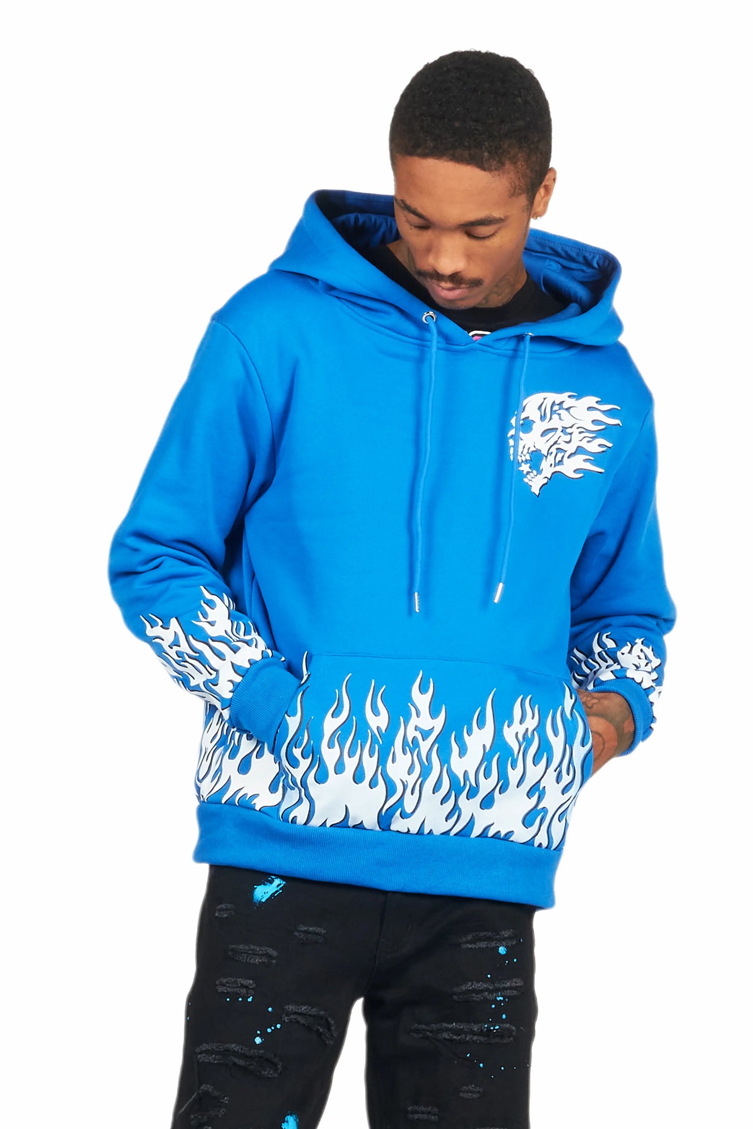 Bubble Royal Blue Graphic Hoodie