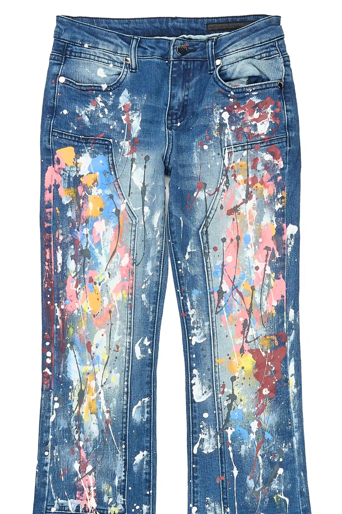 Boys Artur Dark Blue Stacked Flare Jean