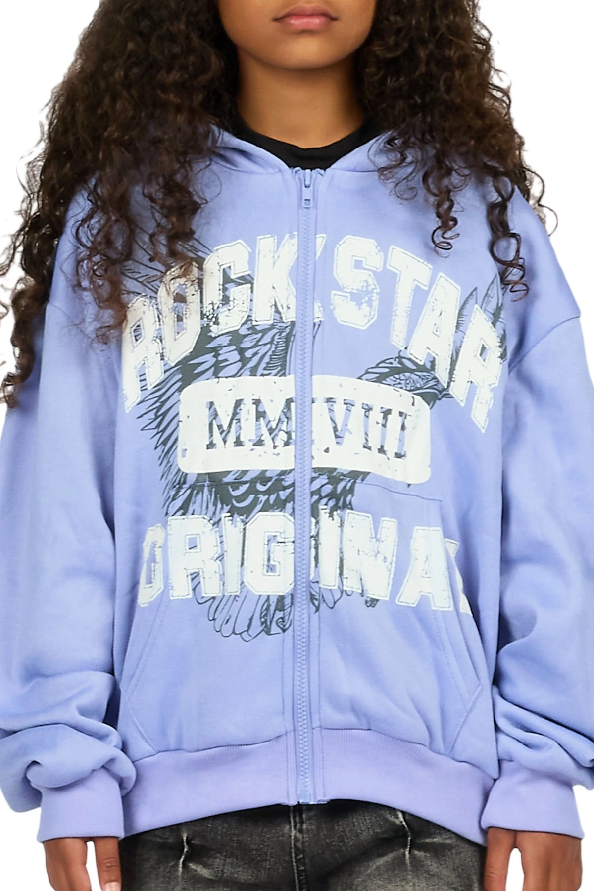 Girls Boryina Lavender Zip Up Hoodie