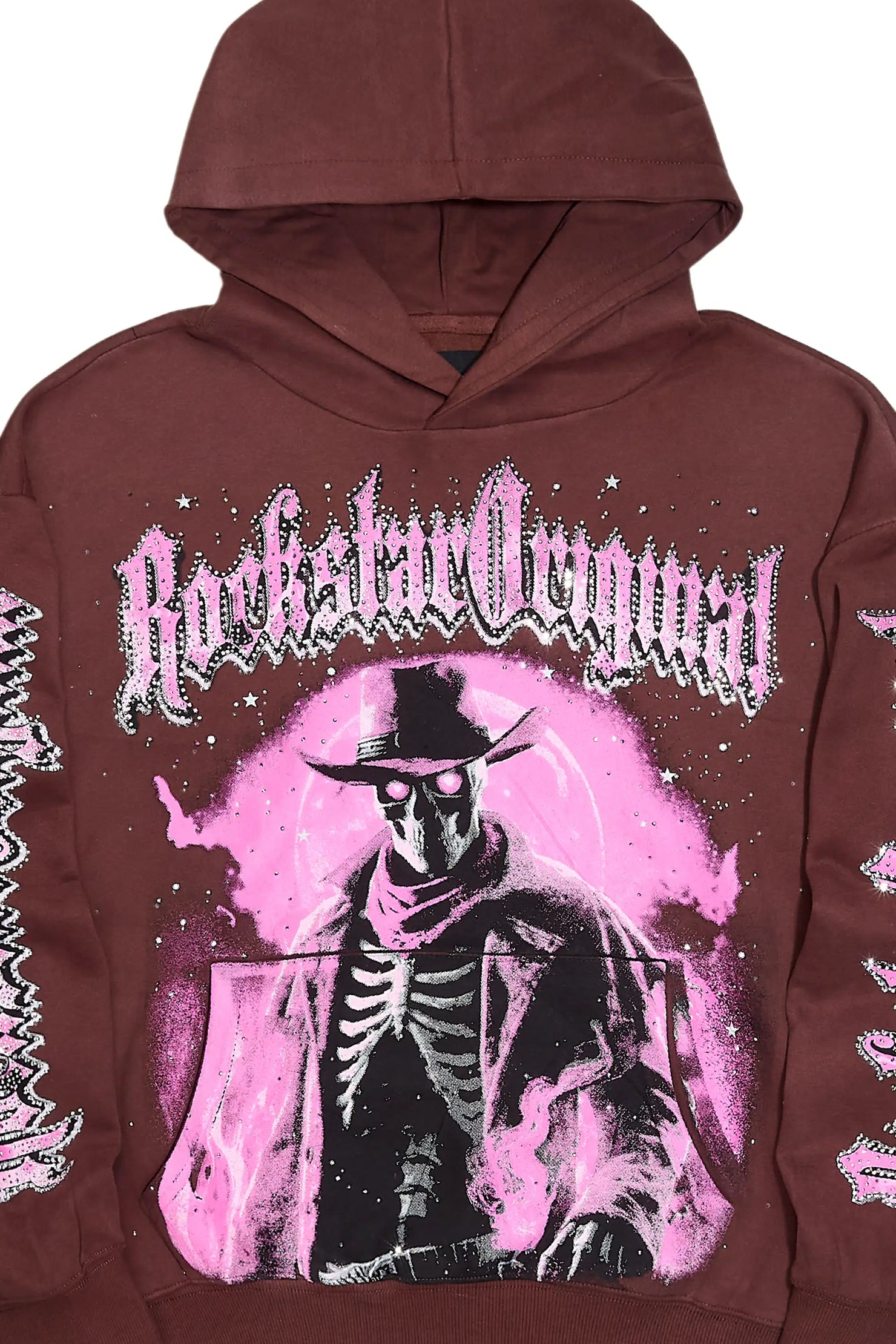 SaiZonna Brown Rhinestone Hoodie