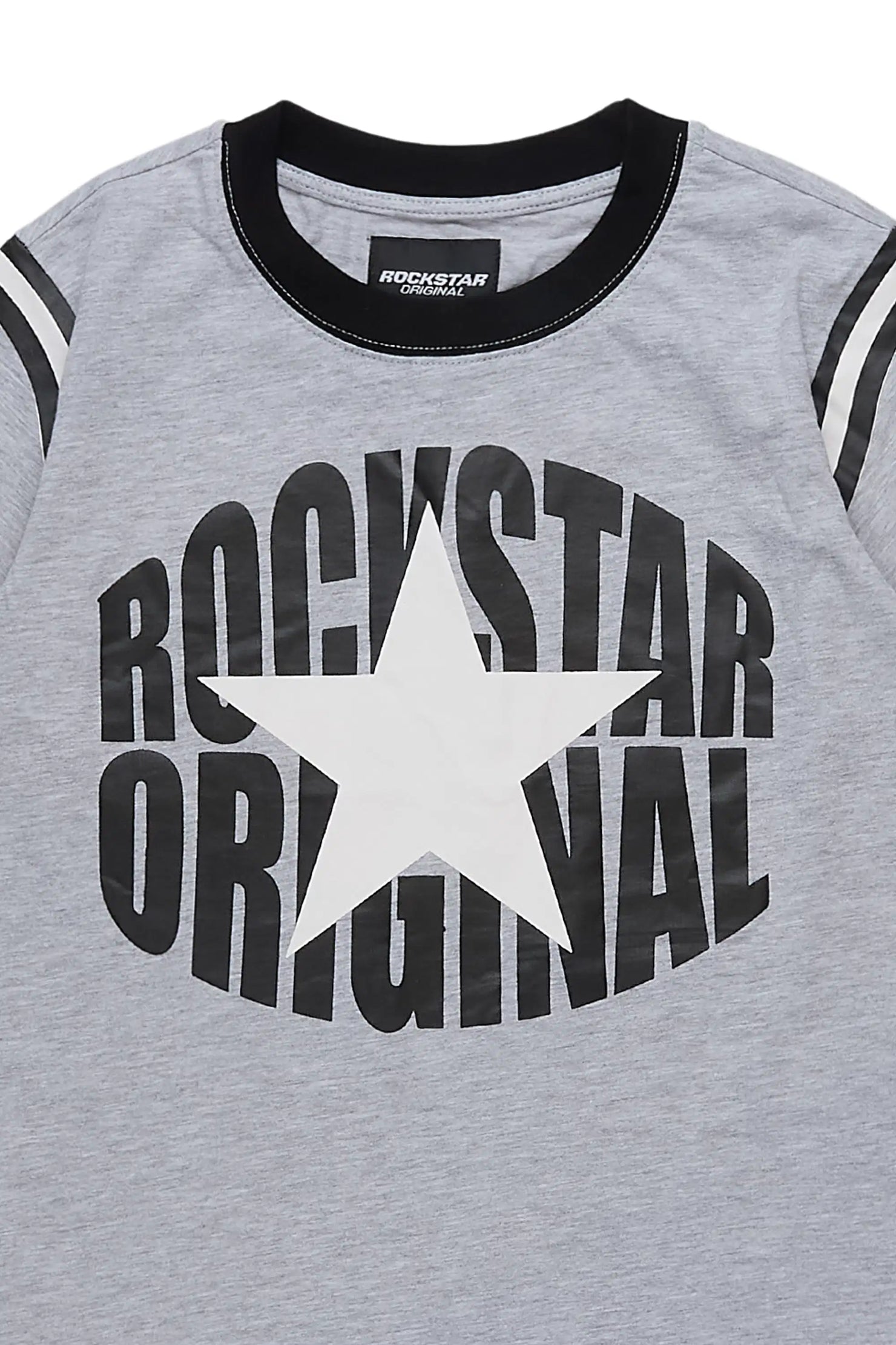 Boys States Grey/White Jersey Tee