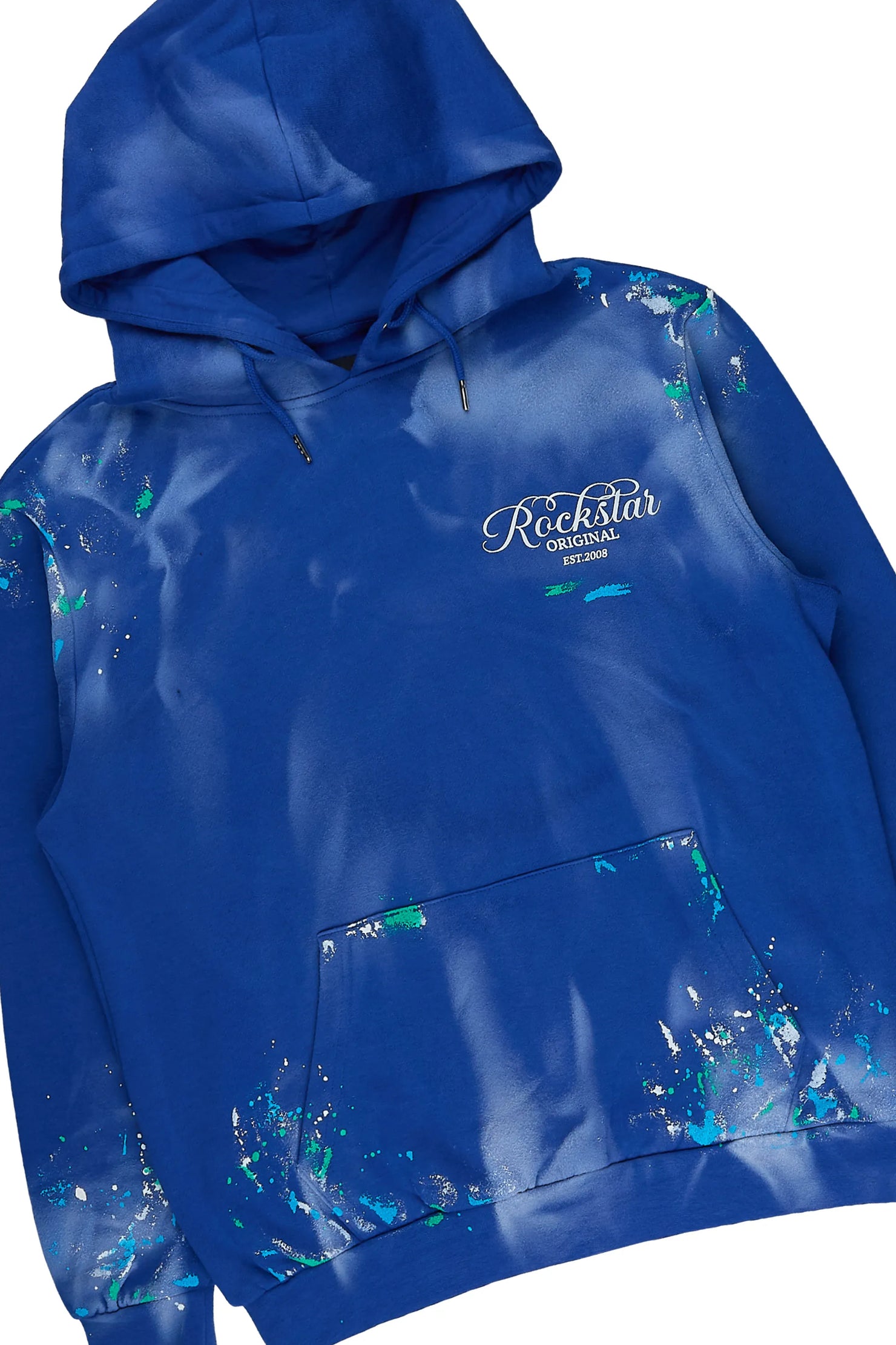 Kanne Royal Blue Hoodie/Stacked Flare Pant Track Set