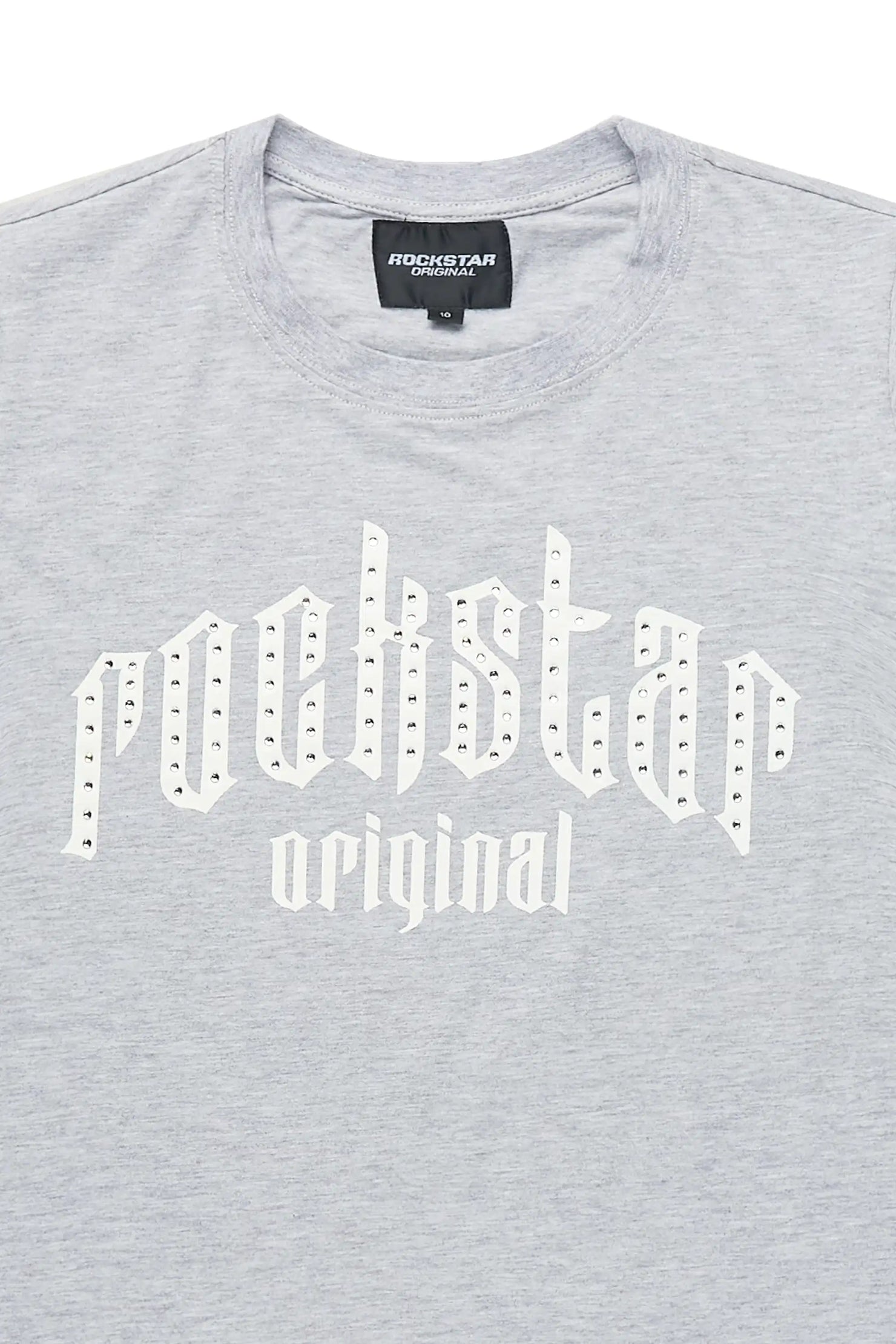 Boys Sherriso Heather Grey Rhinestone T-Shirt