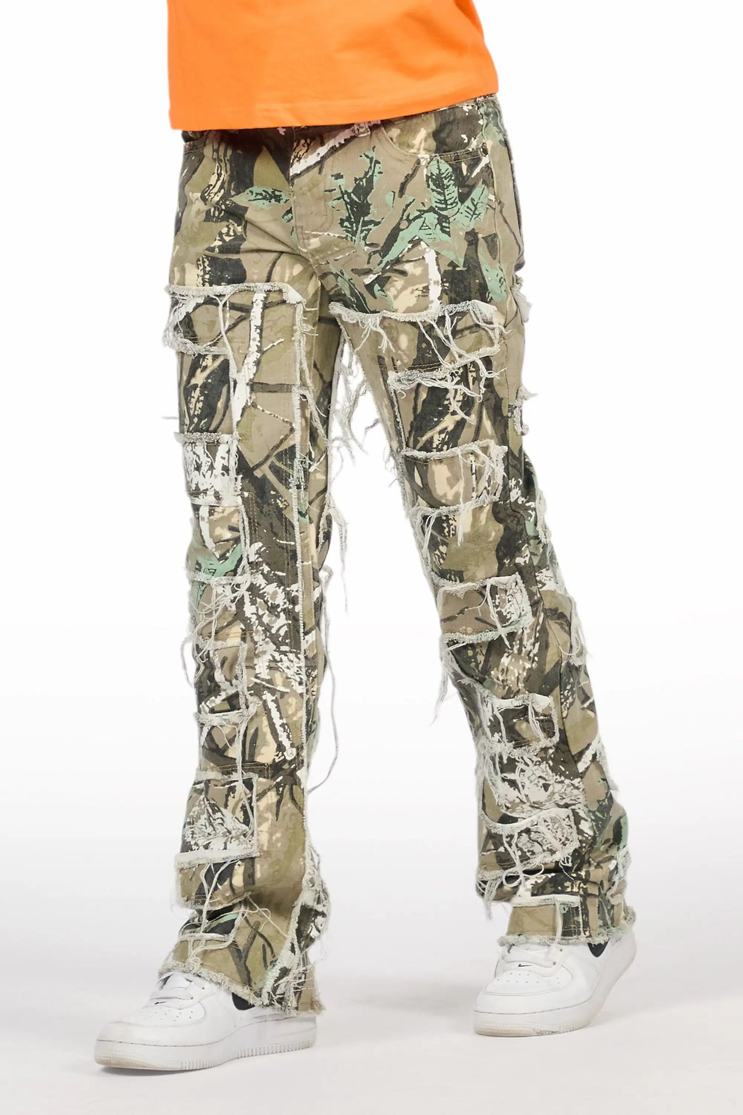 Boys Shake Tree Camo Stacked Flare Jean