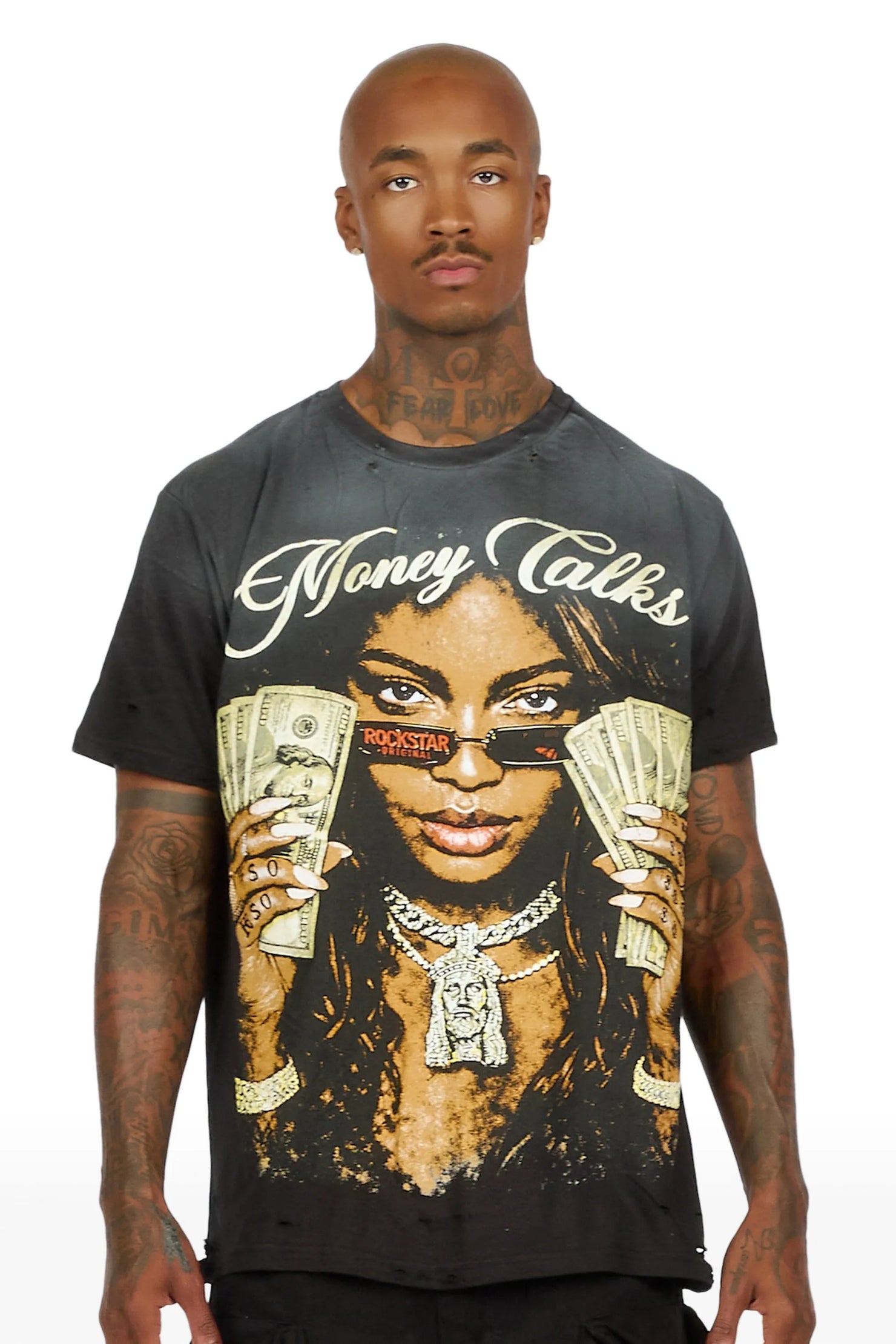 Cym Black Oversized Graphic T-Shirt
