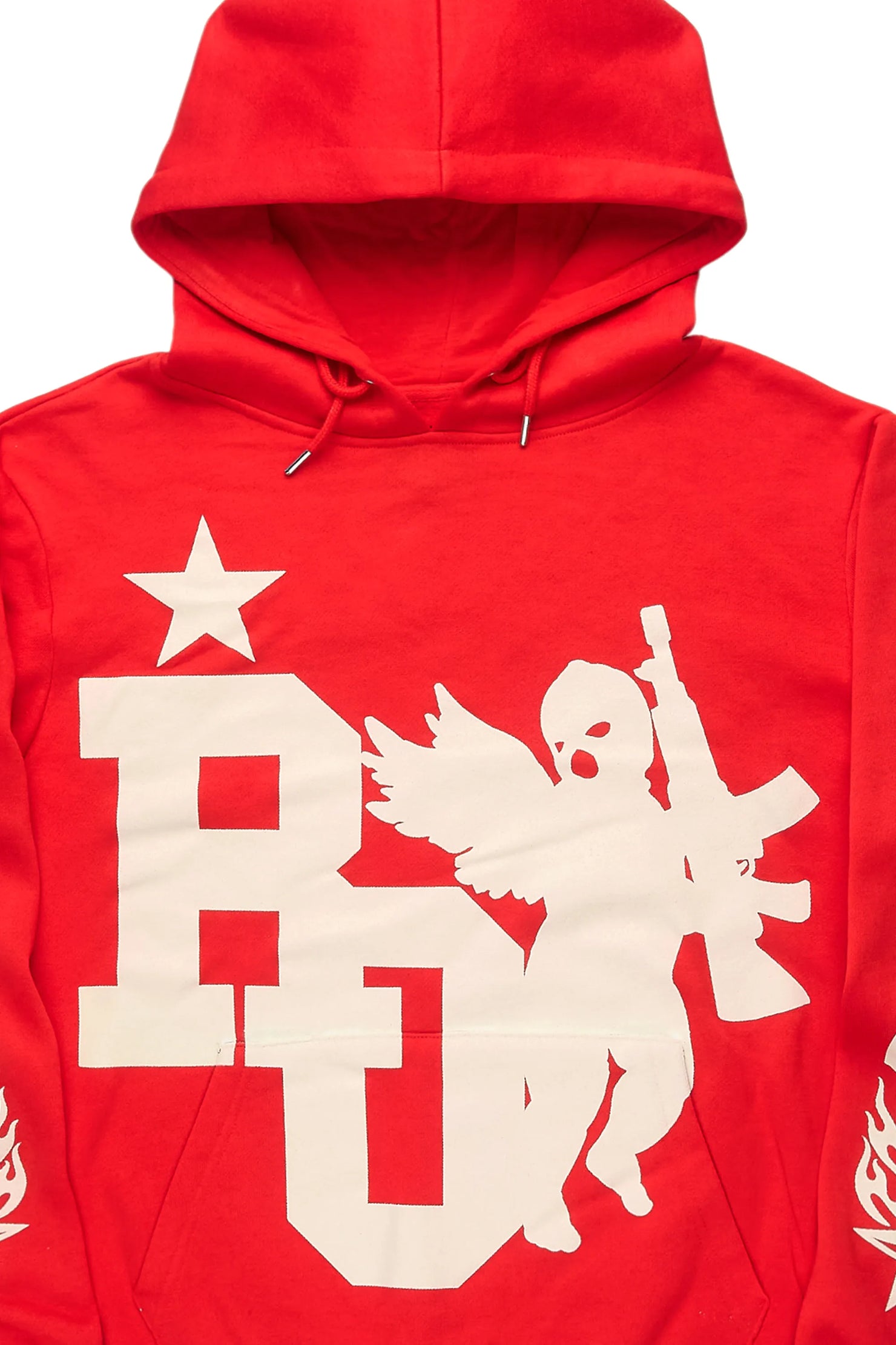 Pluton Red/Cream Graphic Hoodie