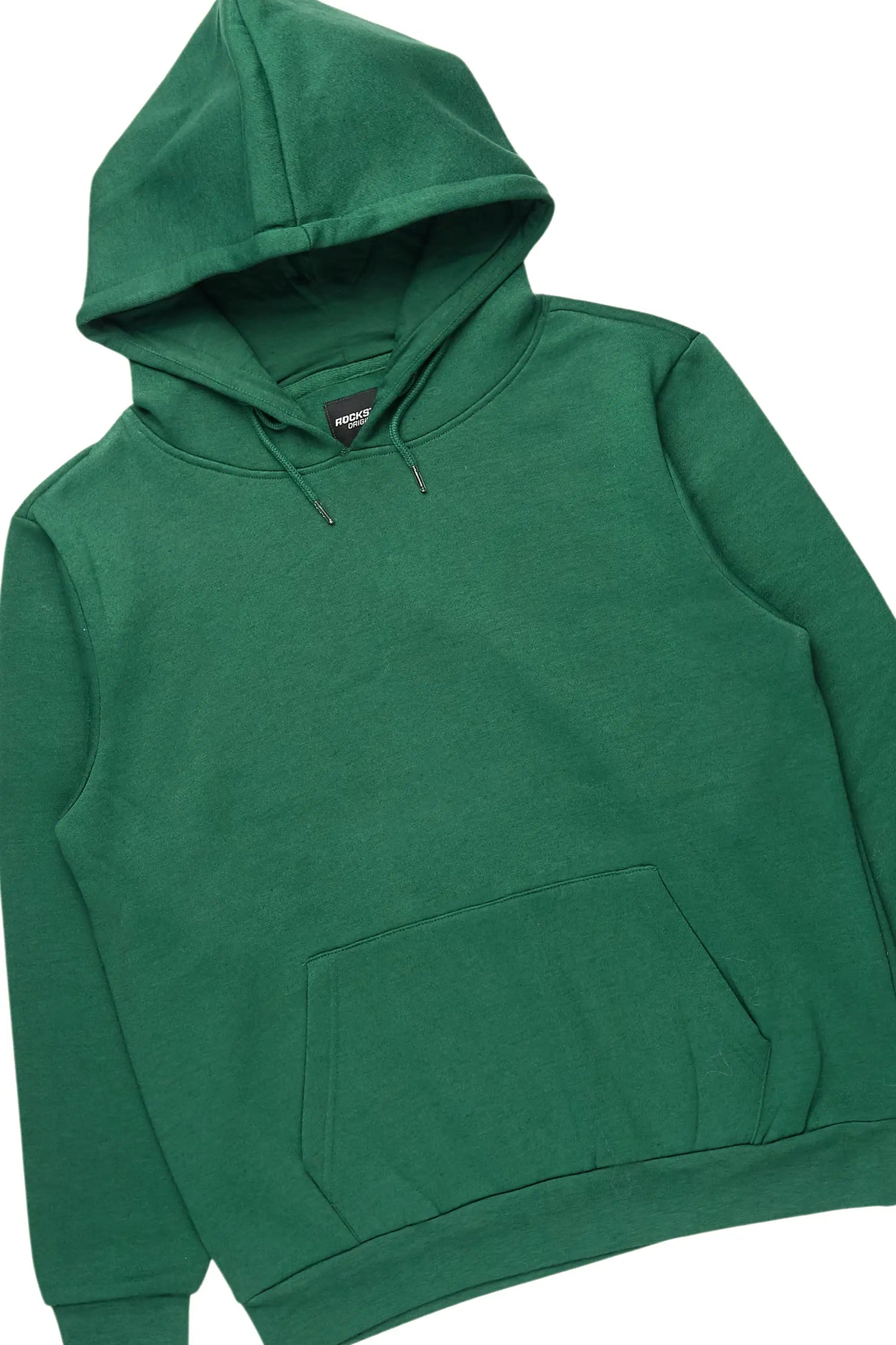 Basic Hunter Green Hoodie/Stacked Flare Track Set