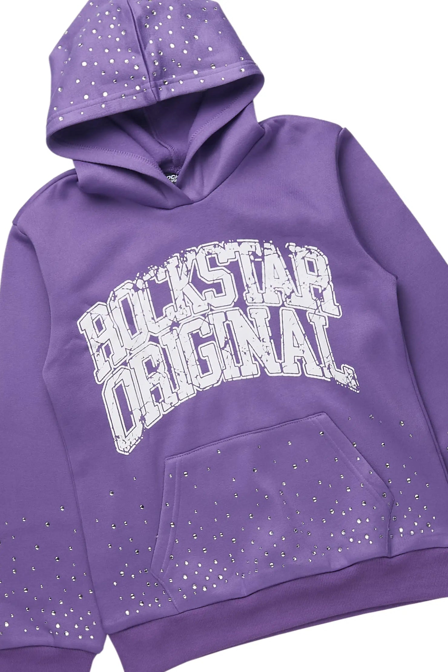Girls Dontrella 2.0 Purple Rhinestone Stacked Track Set