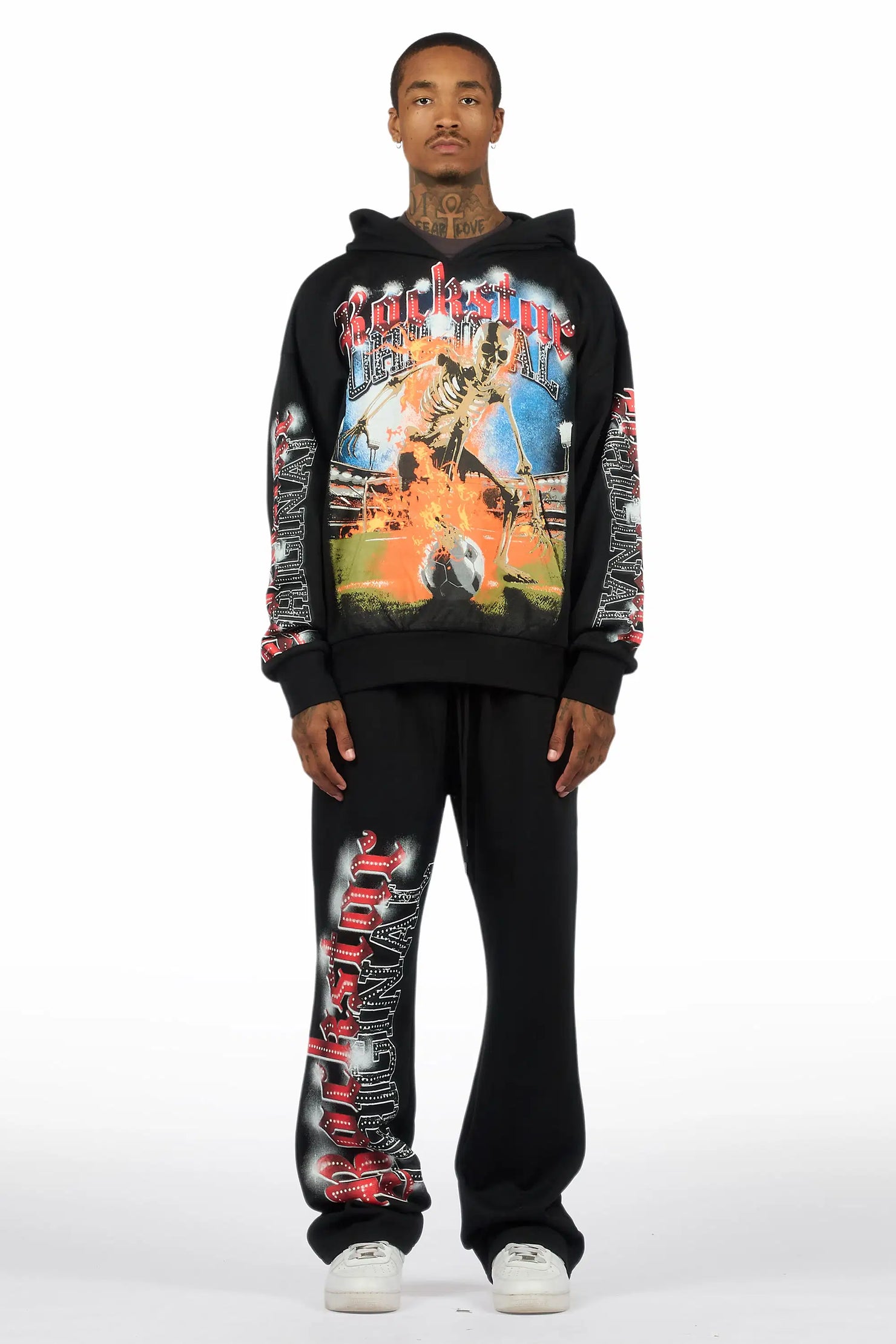 Graive Black Hoodie/Baggy Pant Track Set