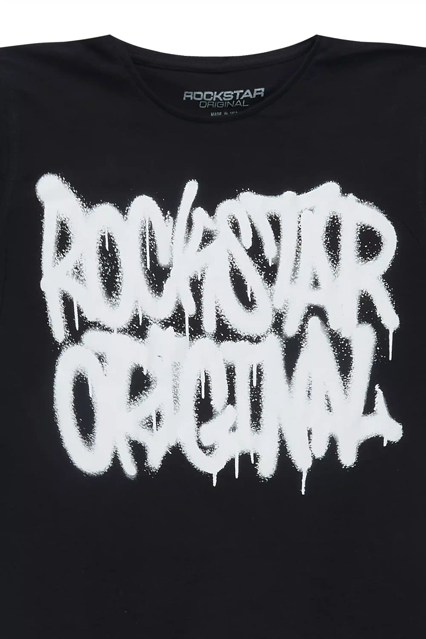 Girls Huffer Black Graphic T-Shirt