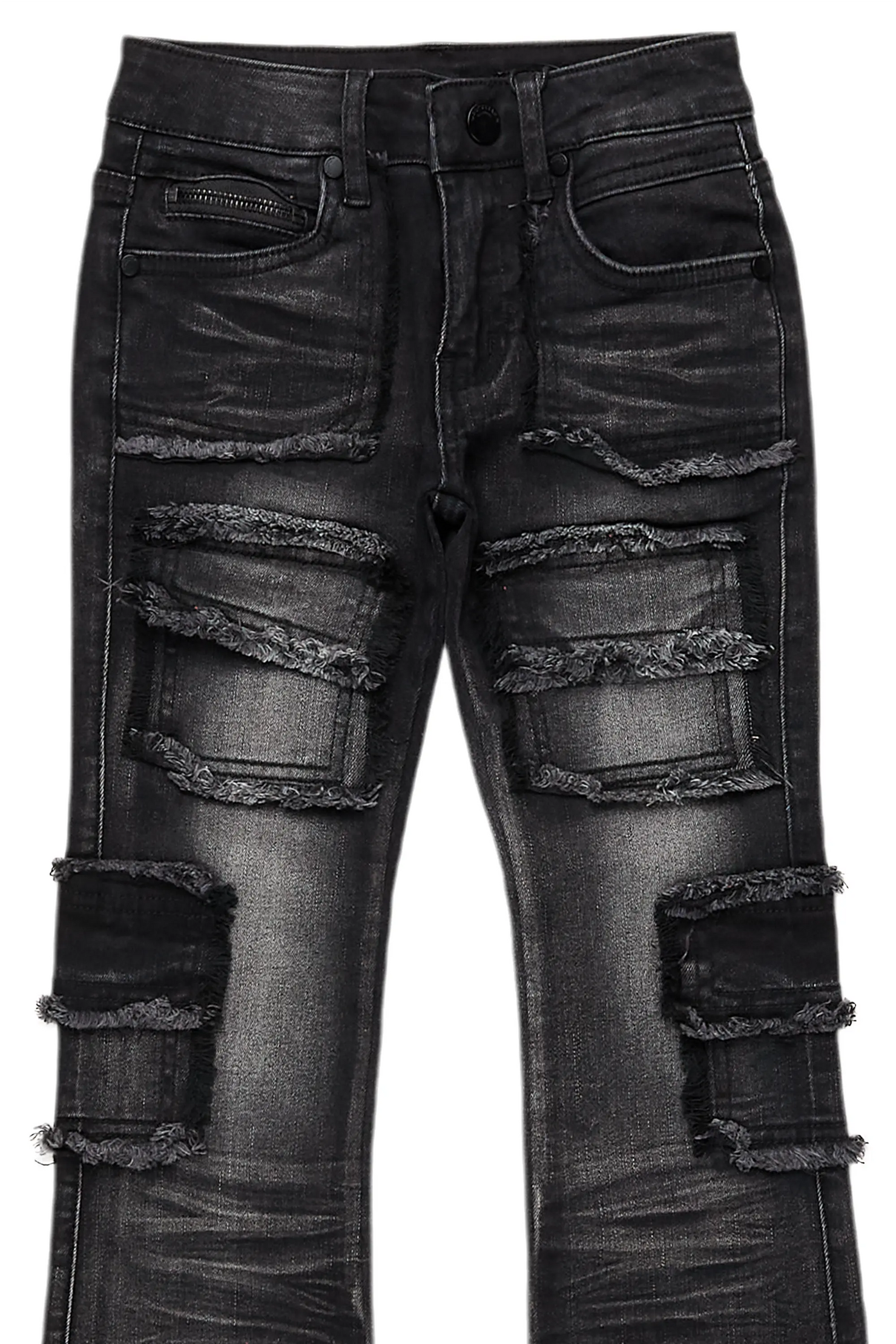 Boys Tyrell Dark Grey Skinny Fit Cargo Jean