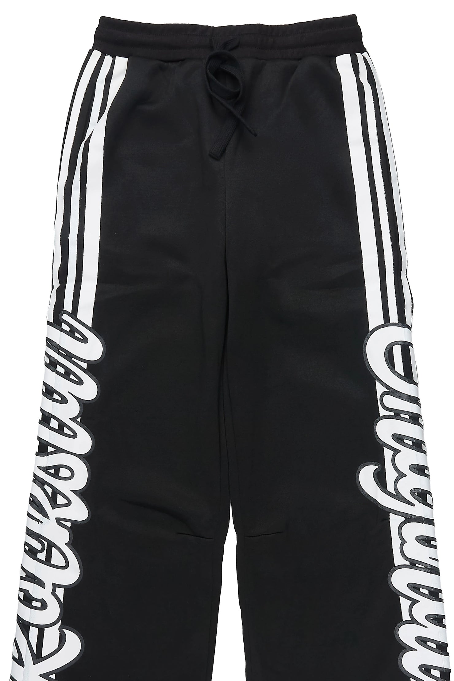 Boys Mozavi Black/White Baggy Track Pant
