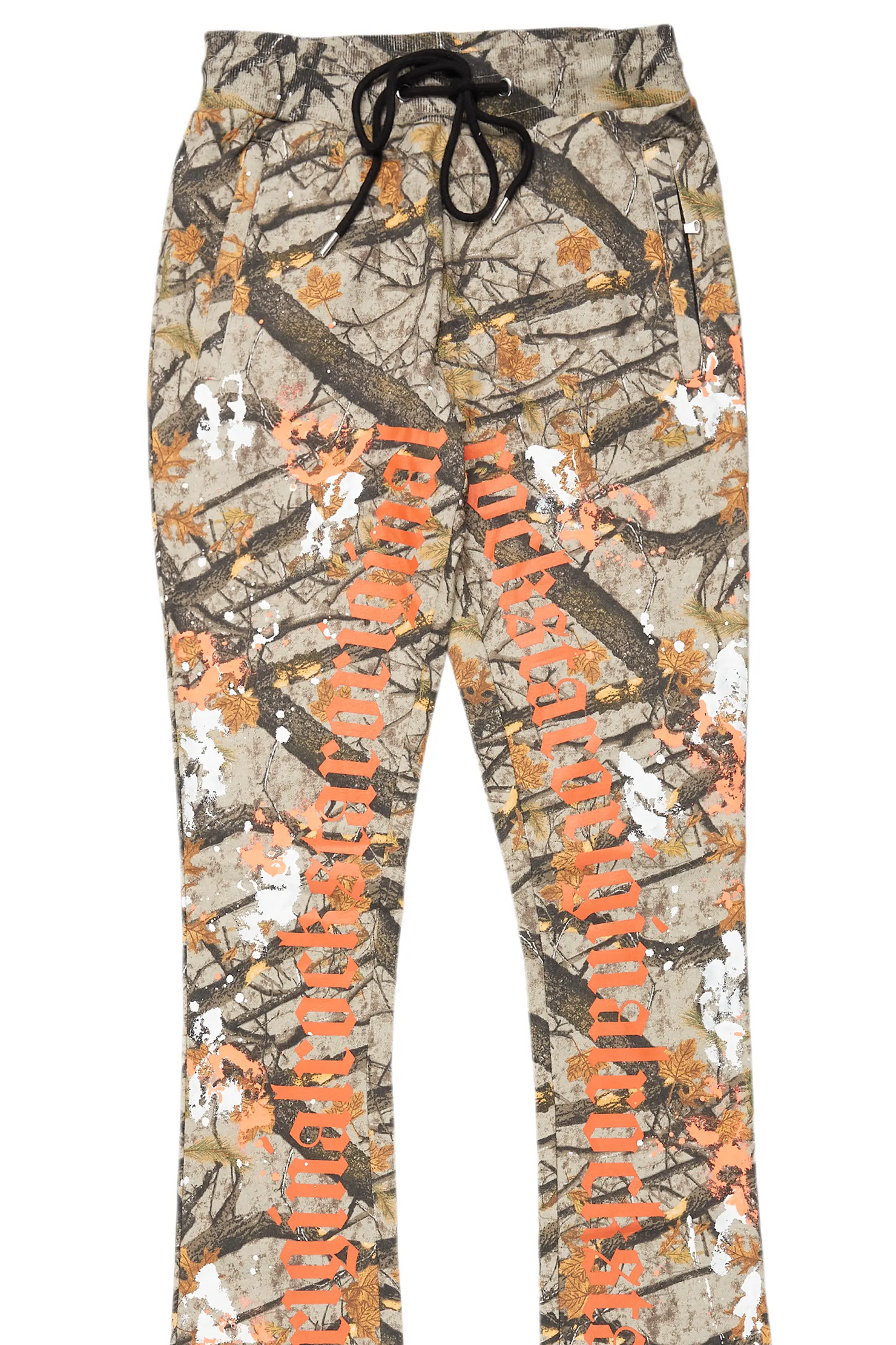 Adwin Painter Tree Camo Super Stacked Flare Pants