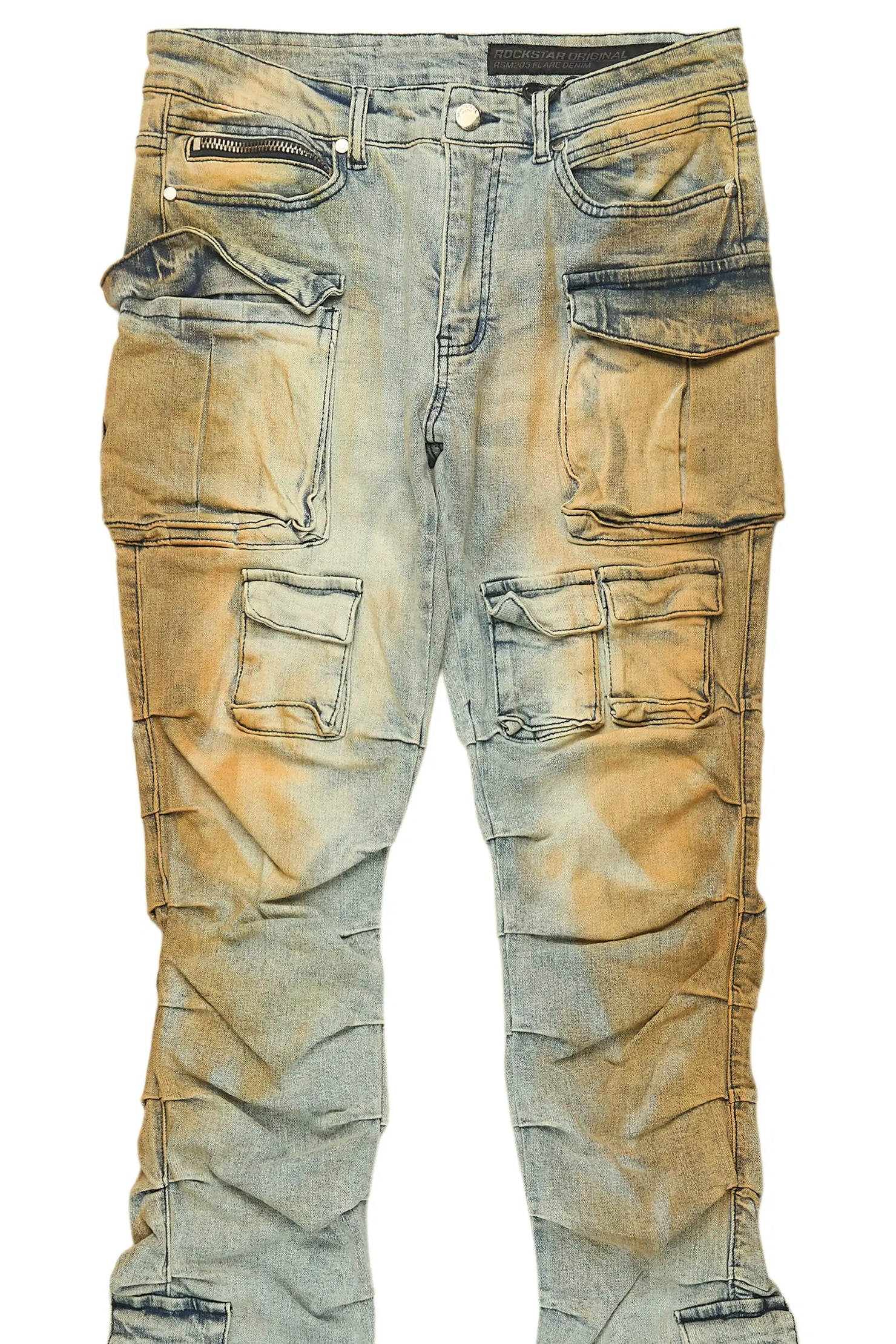 Boys Gentry Tint Light Blue Stacked Flare Jean