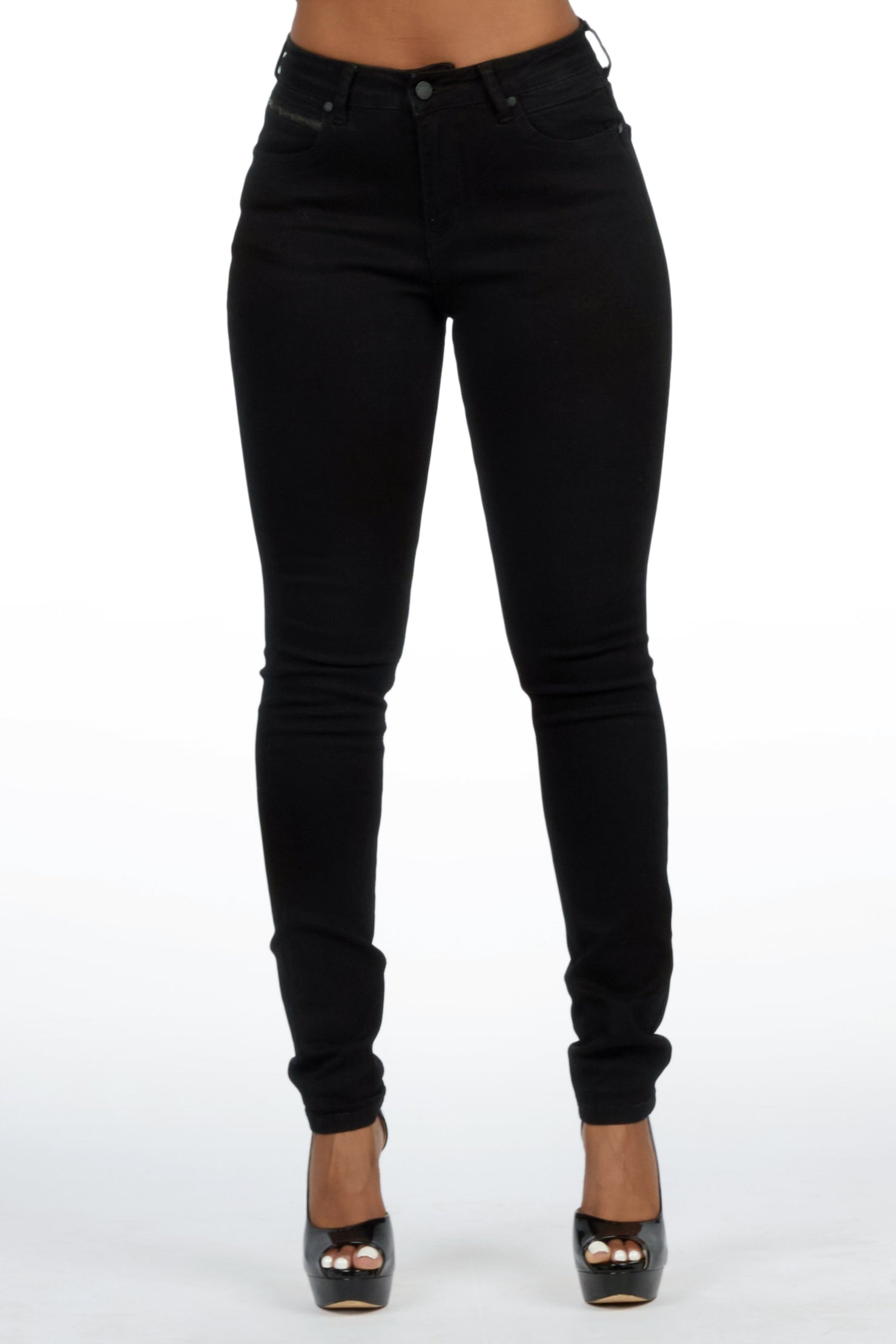 Keshona Black High Rise Stretch Skinny Jean