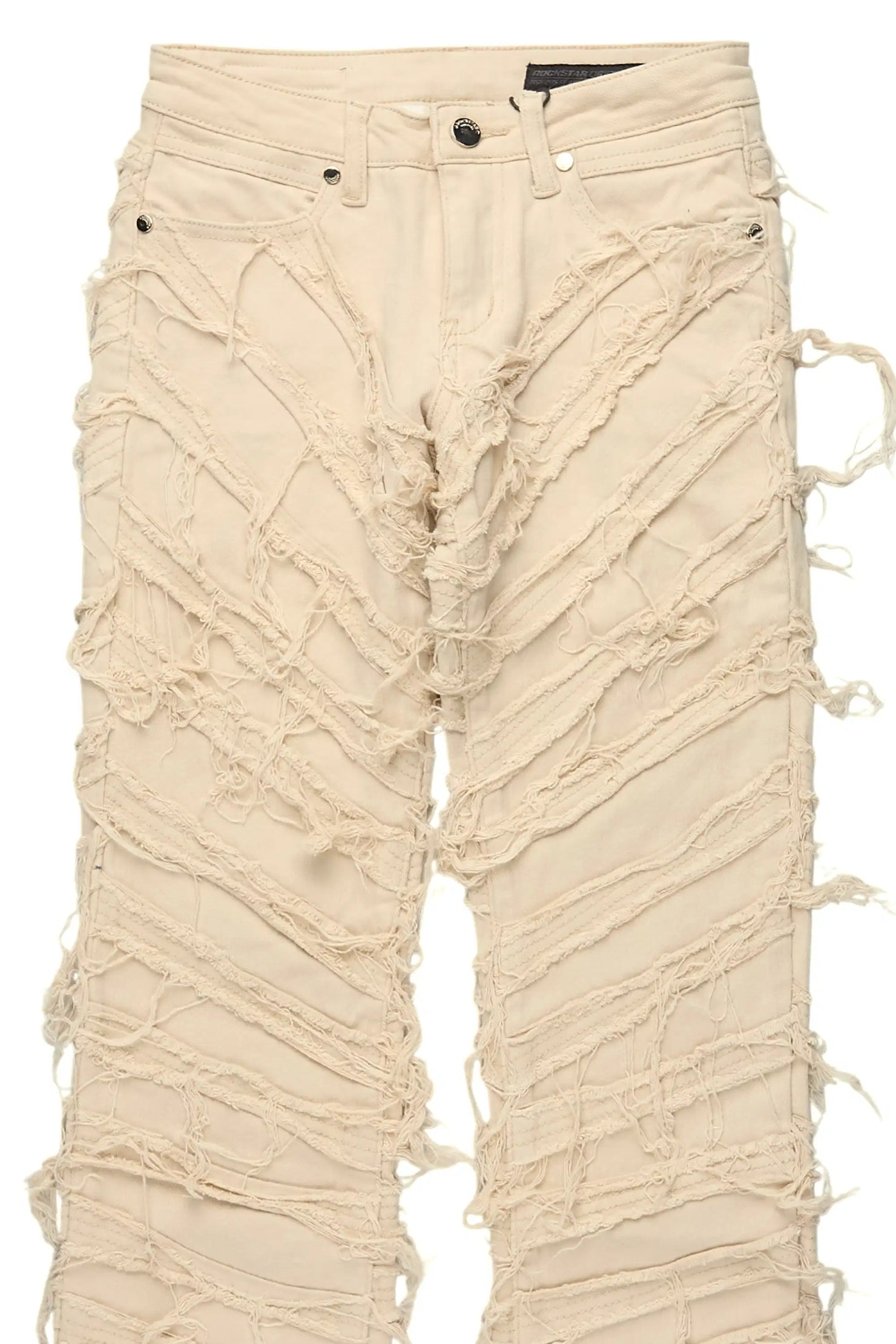 Boys Charly Beige Stacked Flare Jean