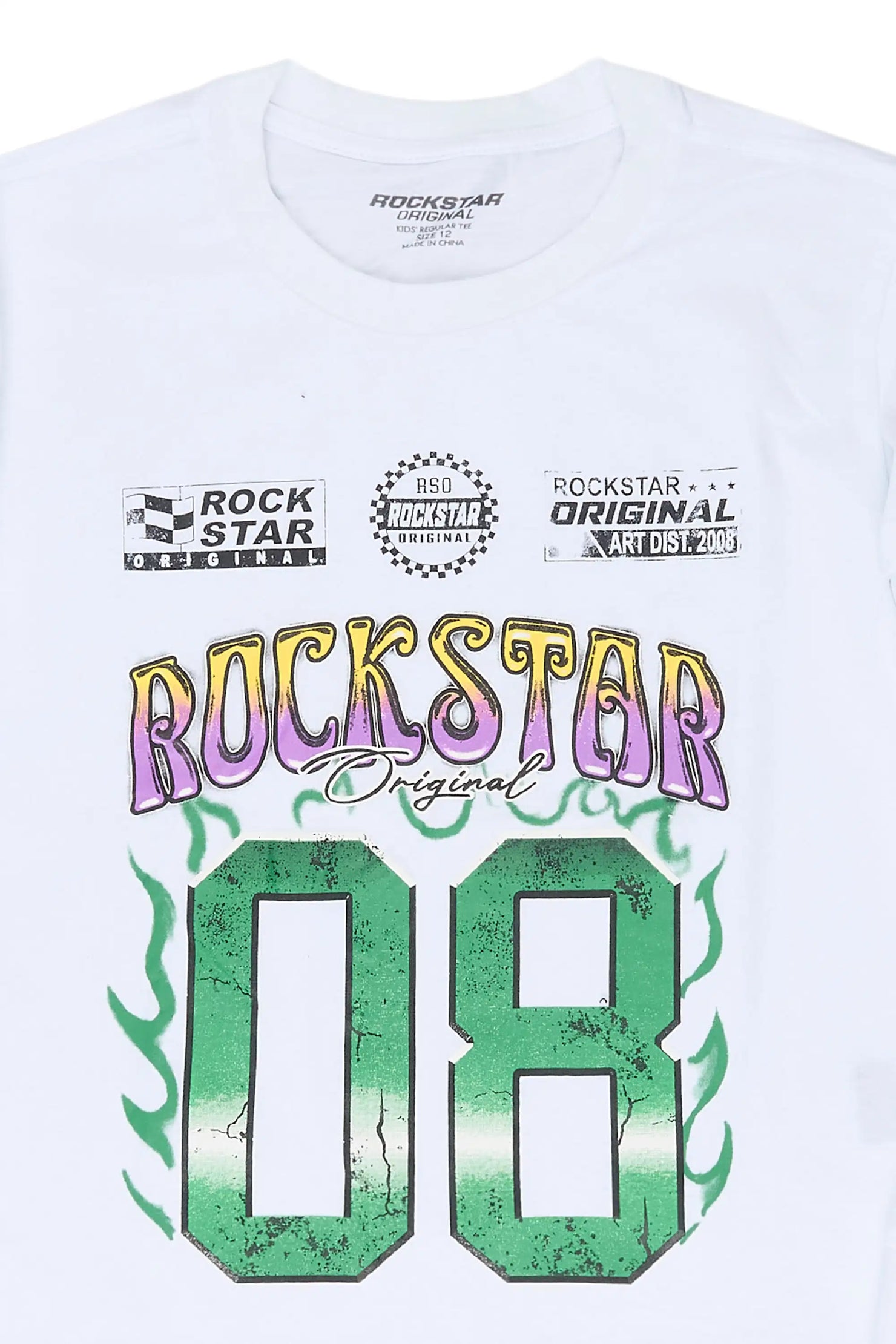 Boys Quito White Long Sleeve Graphic T-Shirt