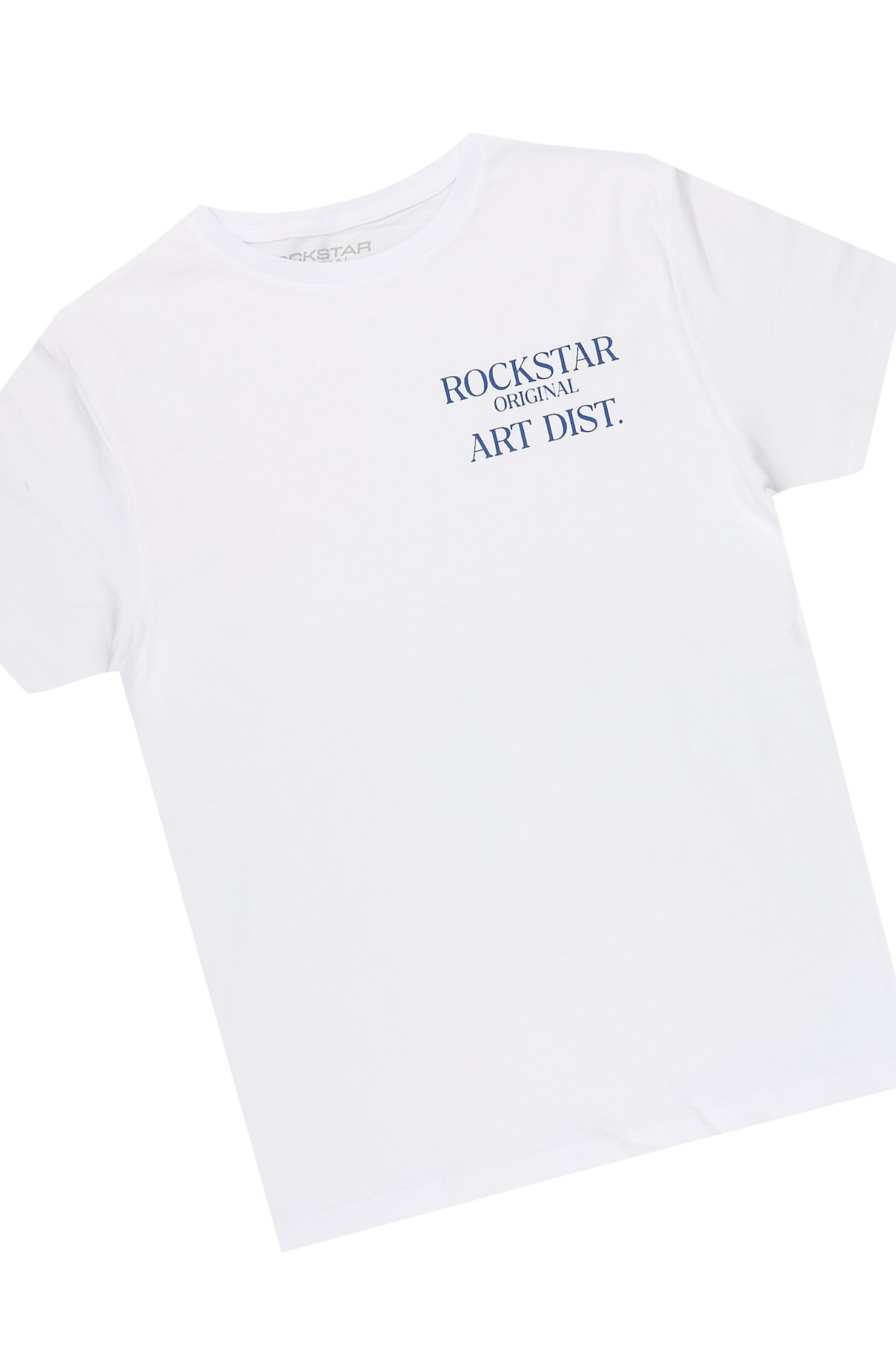 Boys Toyadie White/Royal T-Shirt Stacked Pant Set