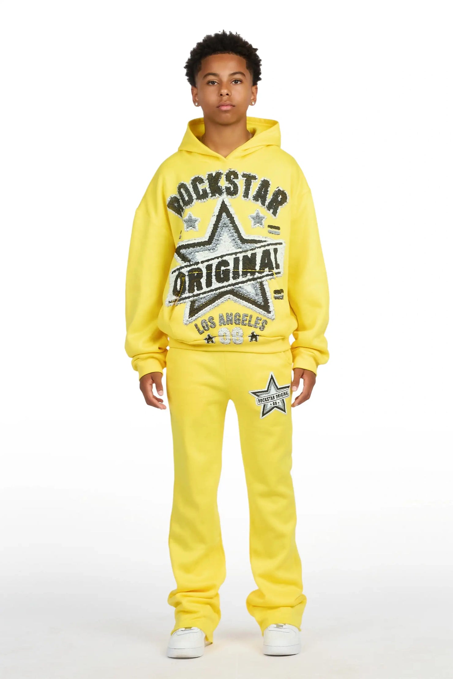 Boys Basilisk Yellow/Black Hoodie Track Set