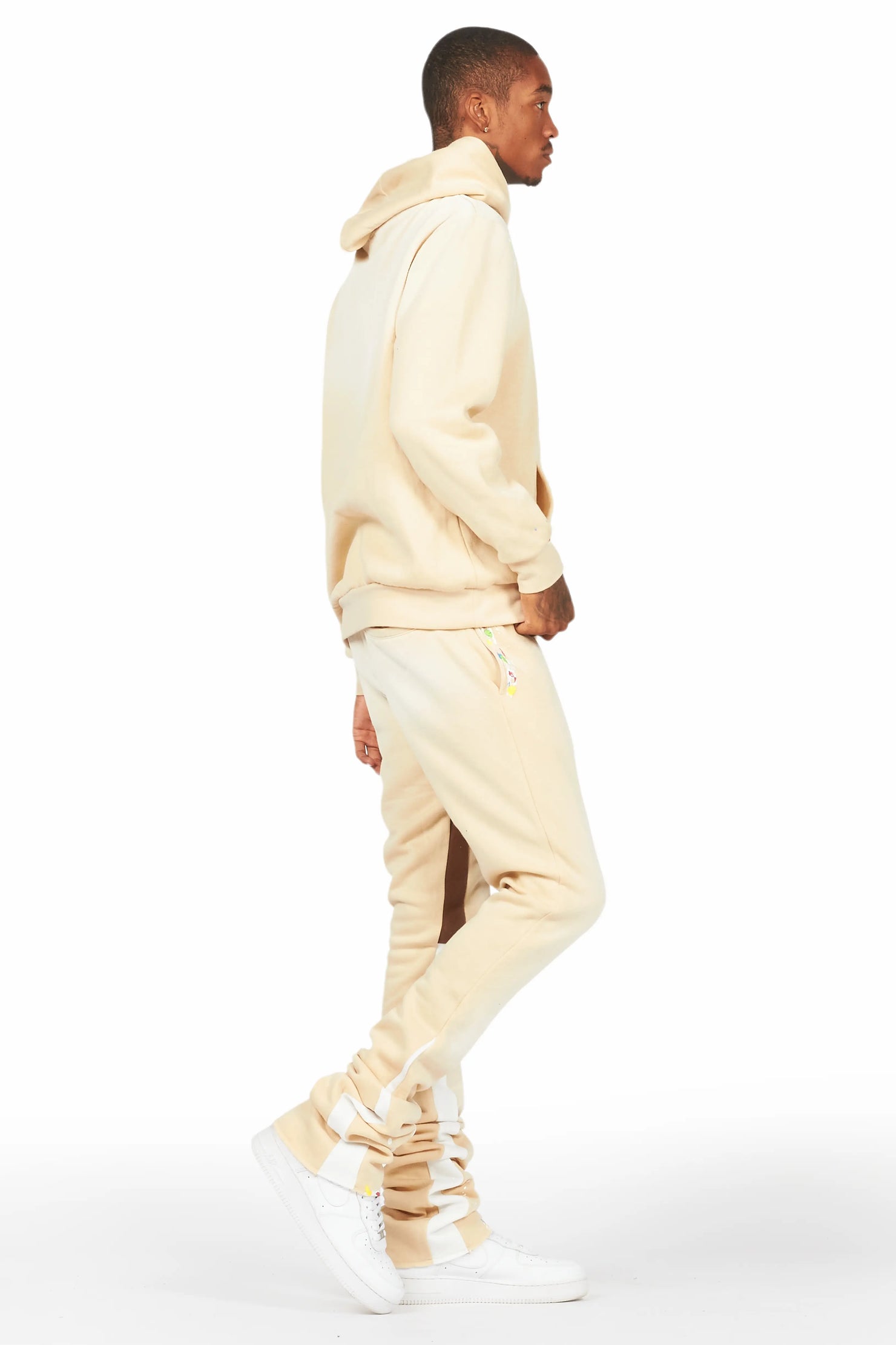 Rockstar Art Dist. Beige/White Super Stacked Pant Set