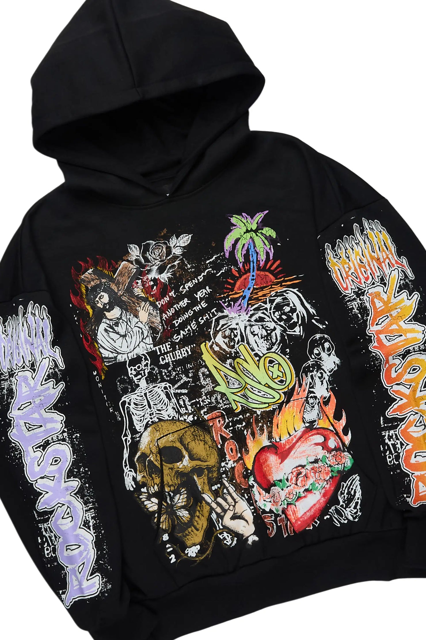 Zyver Black Hoodie/Baggy Pant Track Set