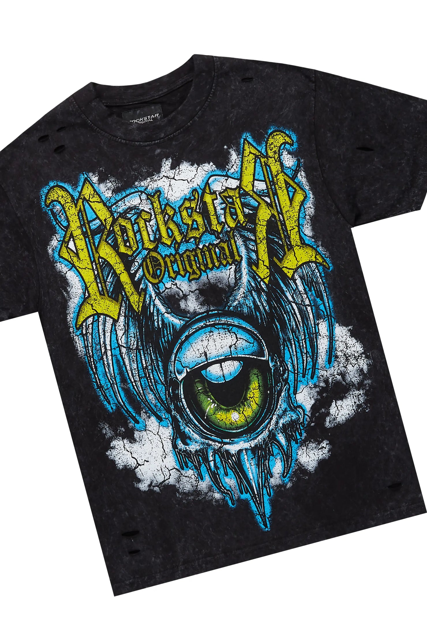 Fenton Vintage Black T-Shirt/Stacked Flare Jean Bundle