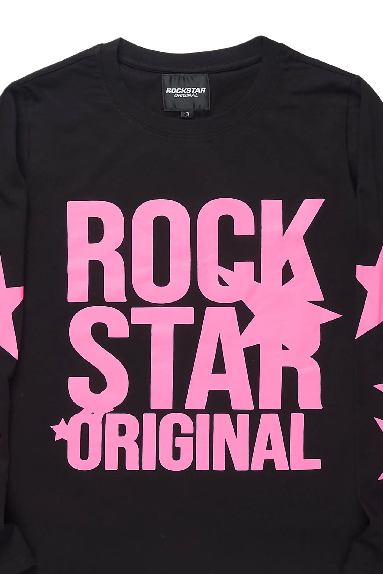 Girls Sechora Black L/S Graphic T-Shirt