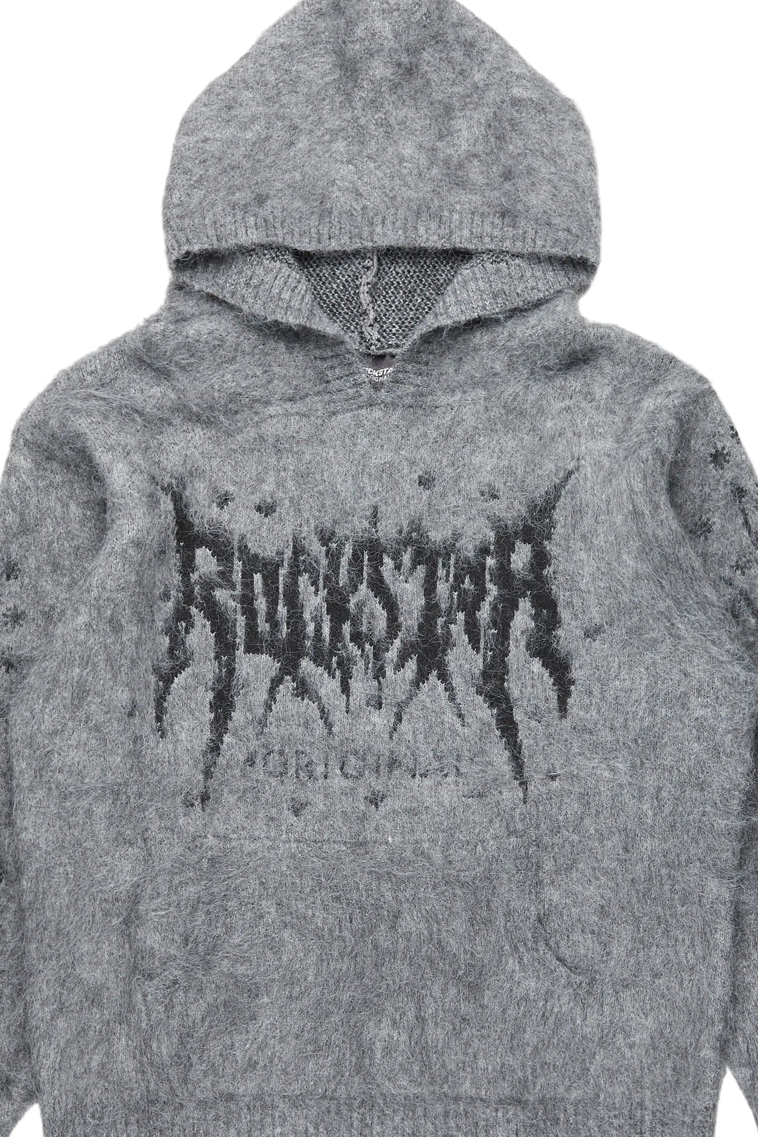 Evelyn Grey Graphic Hoodie