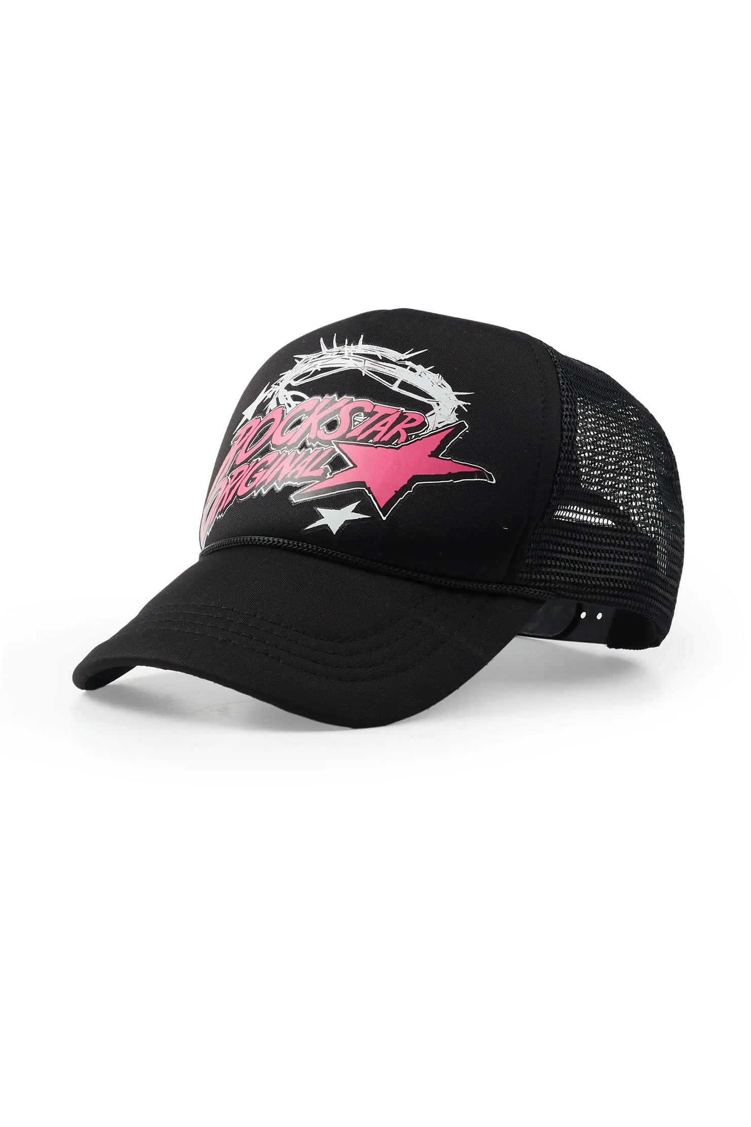 Girls Zabel Black Graphic Trucker Hat
