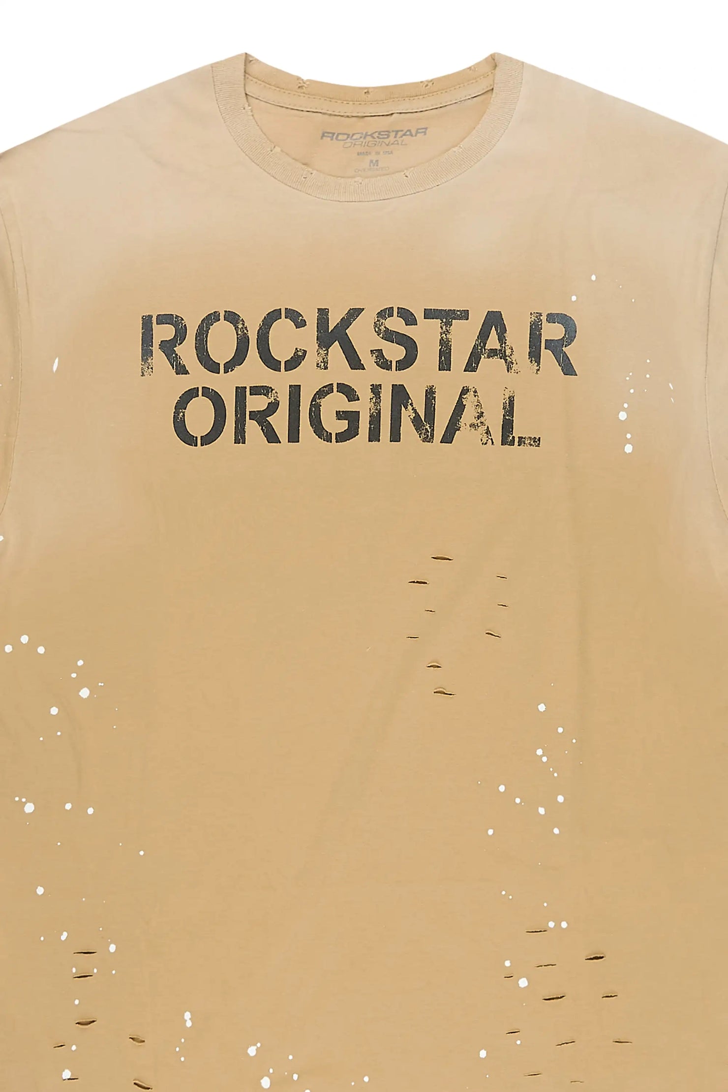 Reign Beige Oversized Graphic T-Shirt