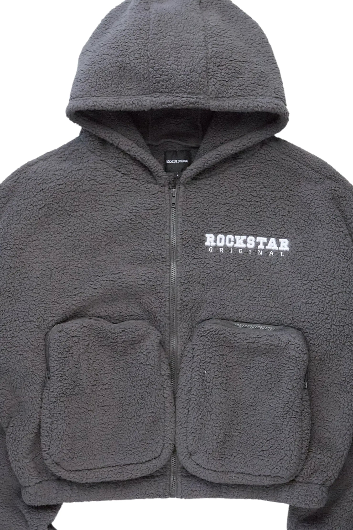 Lonia Grey Sherpa Jacket