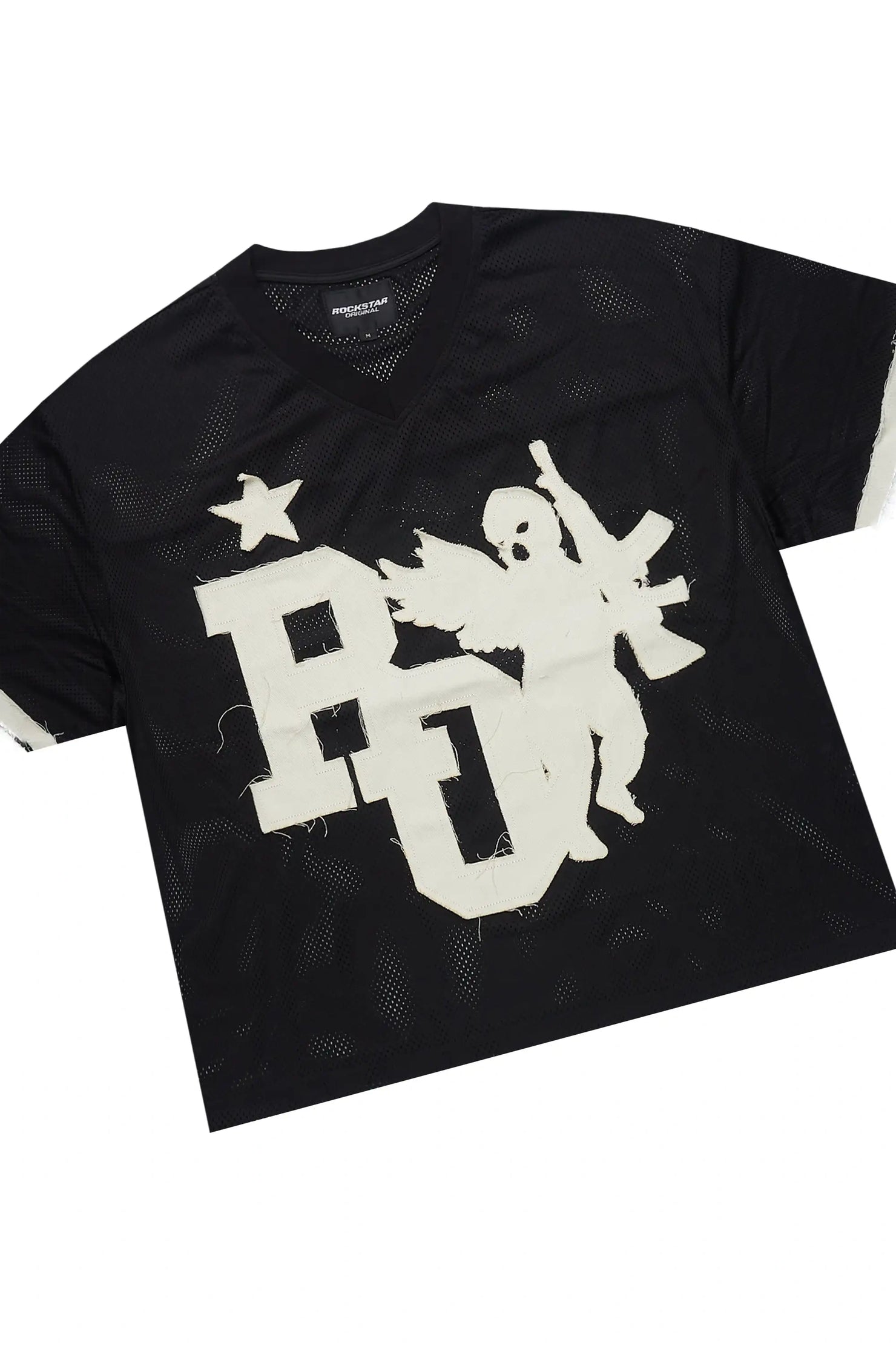 Pluton Black Mesh T-Shirt/Short Set