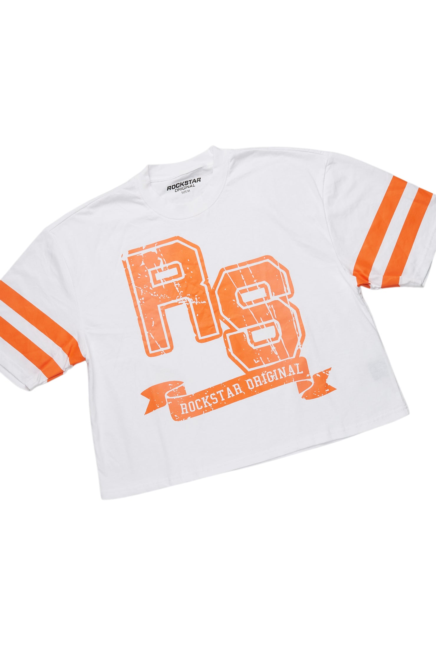 Tenita White/Orange T-Shirt Short Set