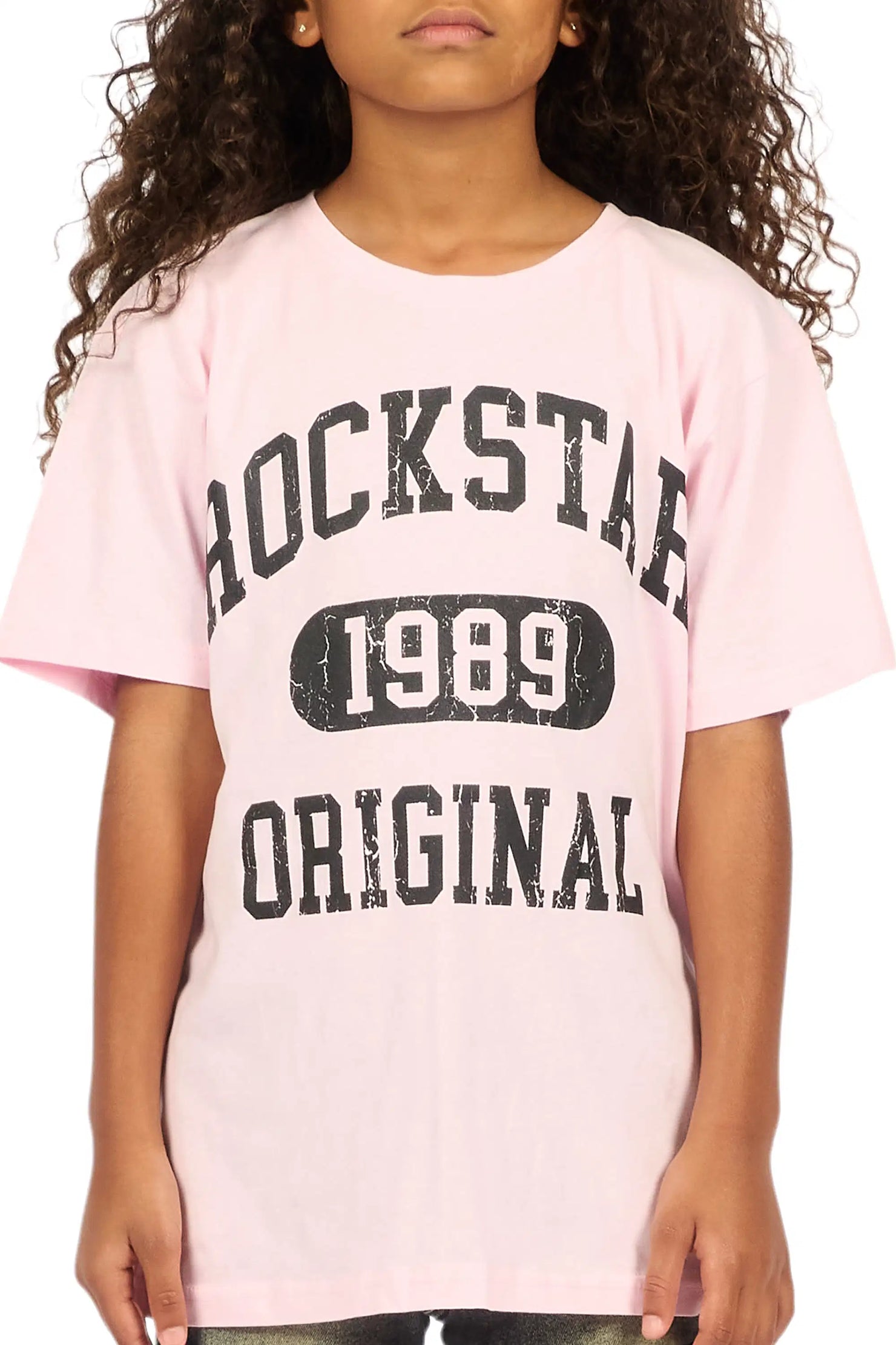 Girls Members Pink/Black Graphic T-Shirt