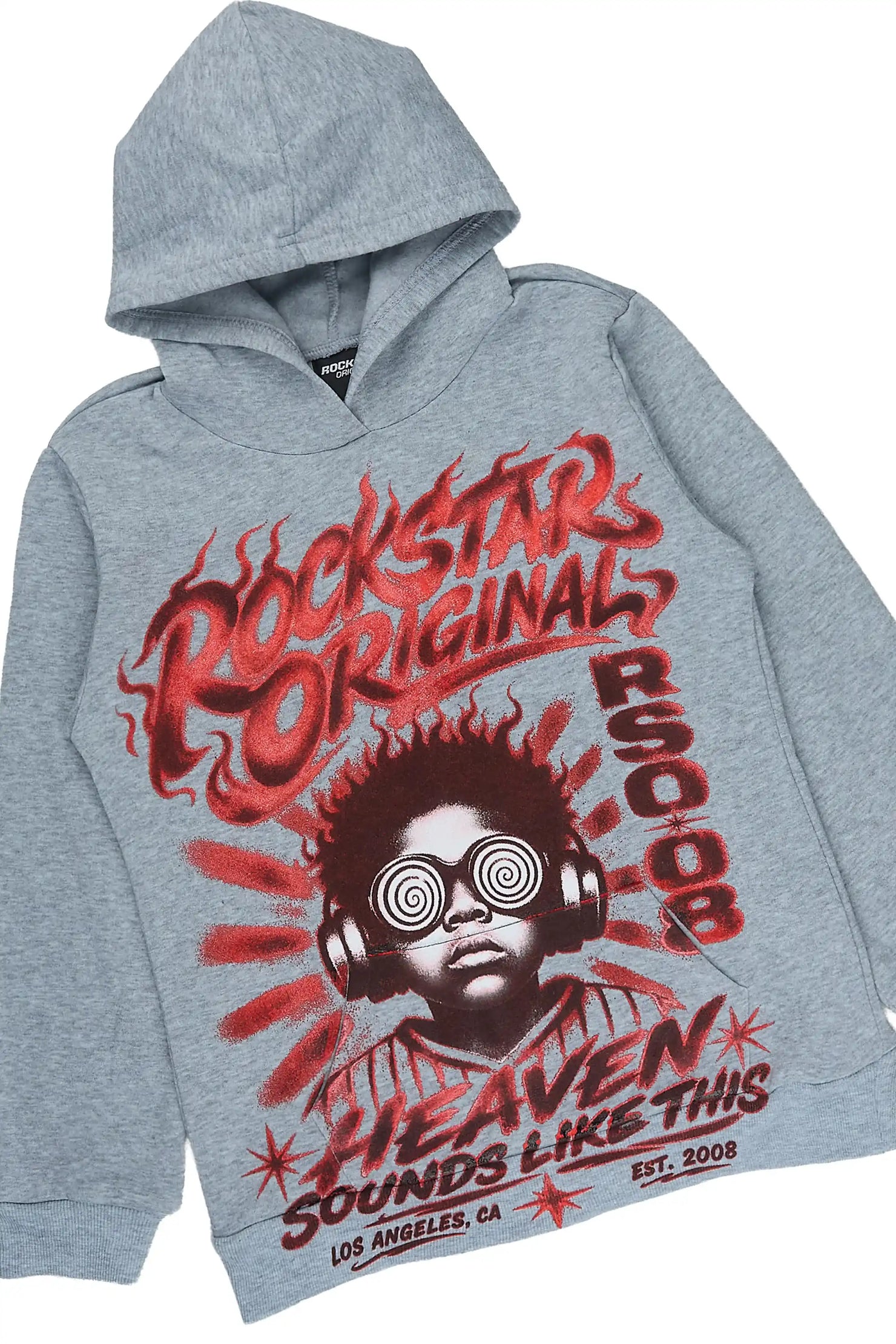 Boys Loom Heather Grey Graphic Hoodie Track Set