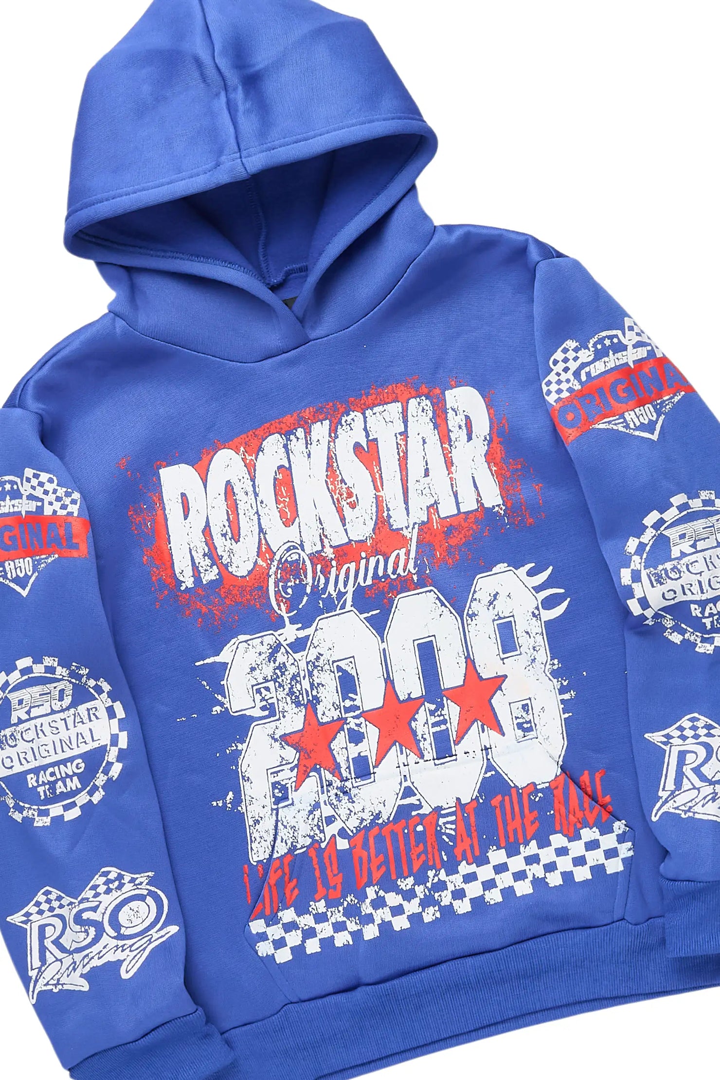 Boys Racing Grunge Royal Blue Stacked Track Set