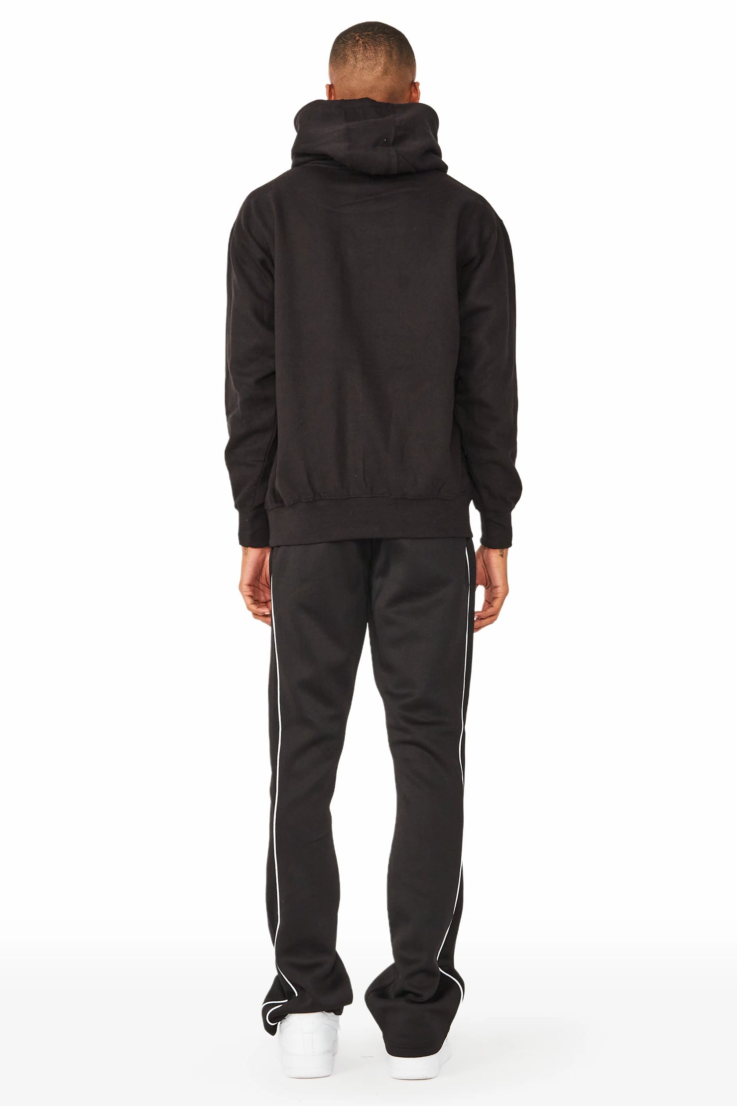 Draven Black Graphic Hoodie Track Set
