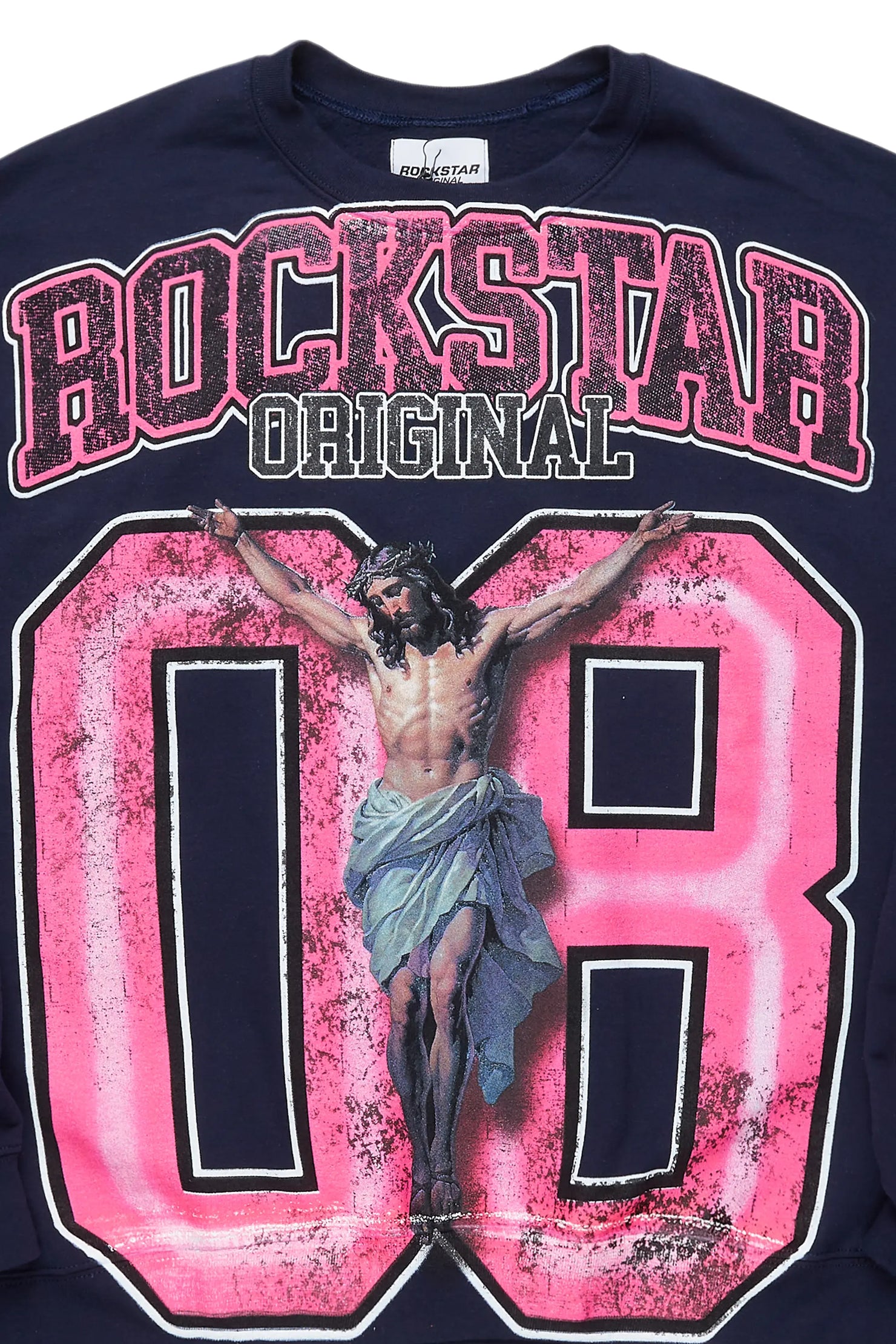 Fields Navy Graphic Crewneck