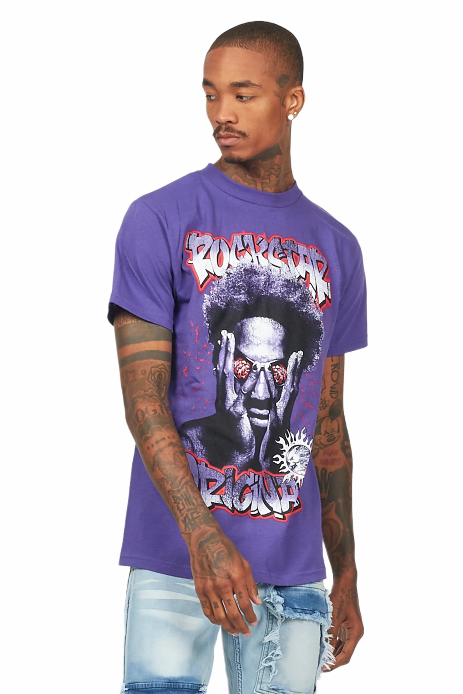 Acke Purple Graphic T-Shirt