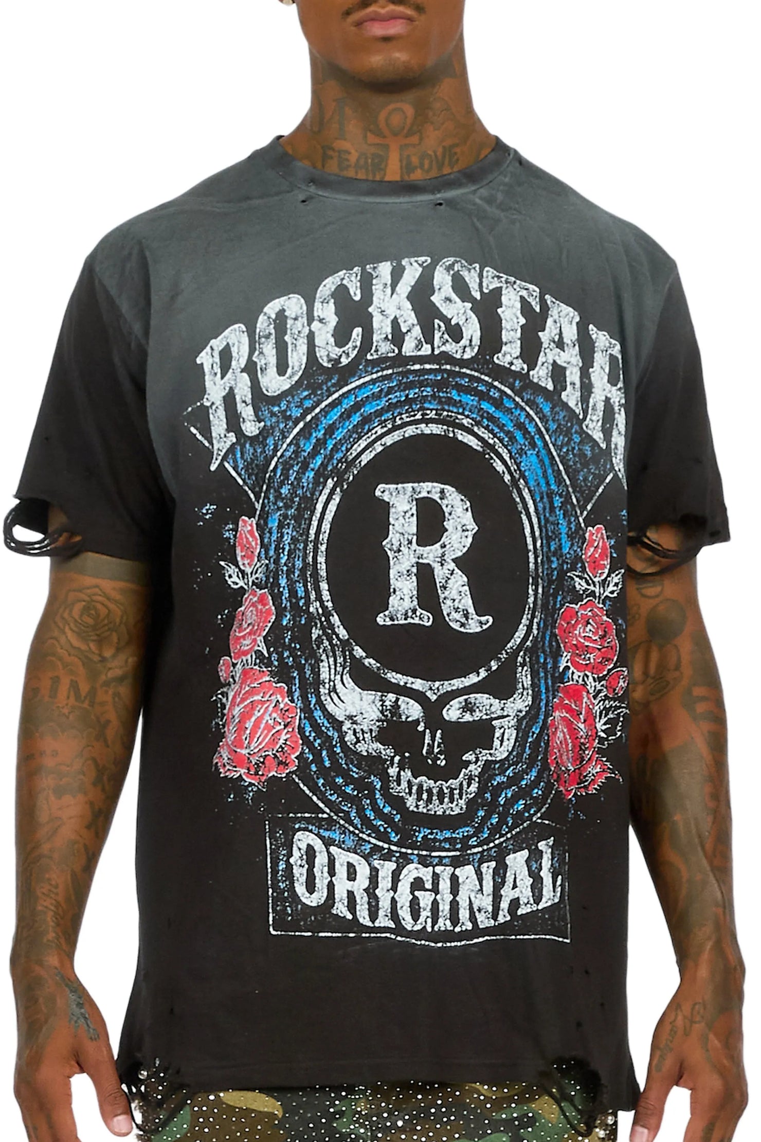 Hendry Black Oversized Graphic T-Shirt