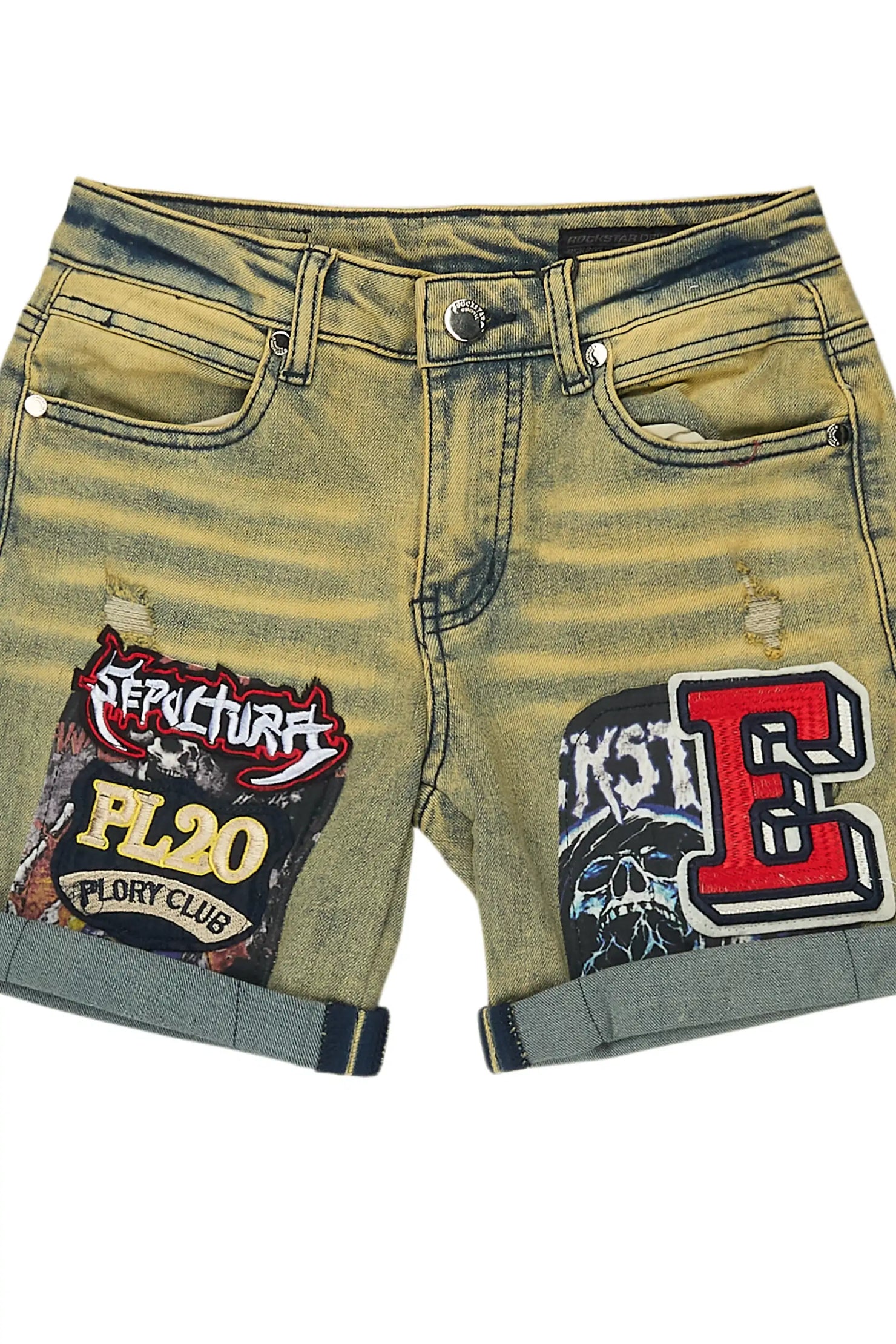 Girls Eppy Tint Patchwork Denim Short